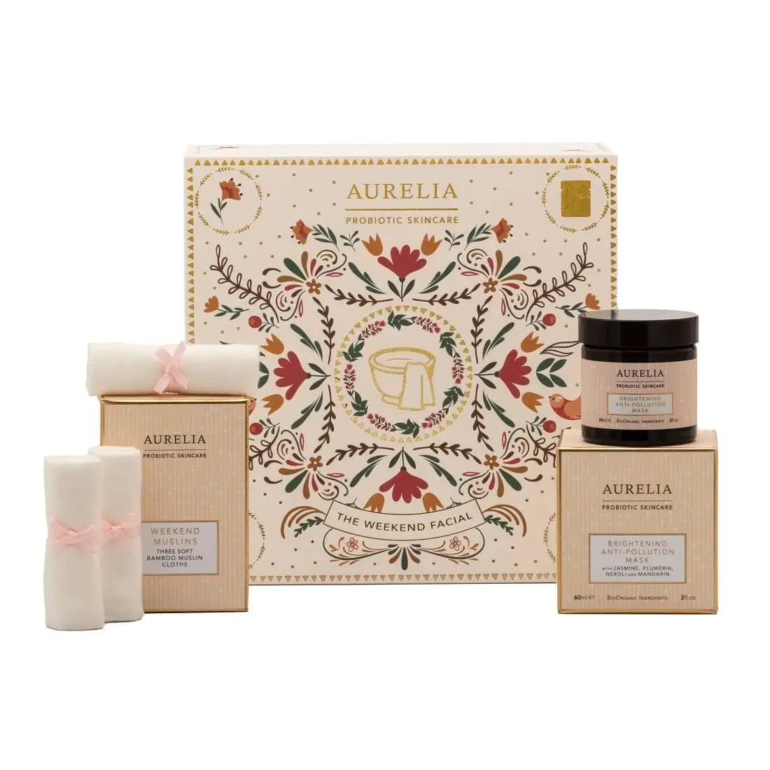 Aurelia London The Weekend Facial Gift Set – Luxury Skincare Set for Glowing Skin | Perfect for Spa Nights, Self-Care, and Gifts