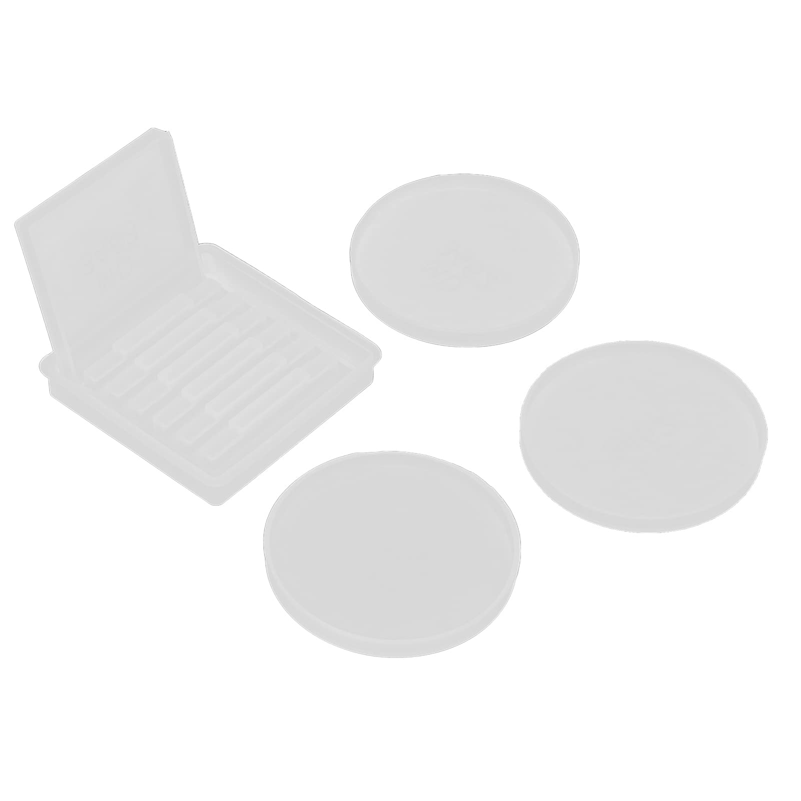 HEEPDD 5PCS Silicone Coaster Molds Set - Rectangle & Round Resin Epoxy Casting Molds for DIY Home Decor, Arts & Crafts - Perfect for Making Unique Drink Coasters, Gift Making, and Home Decoration Projects
