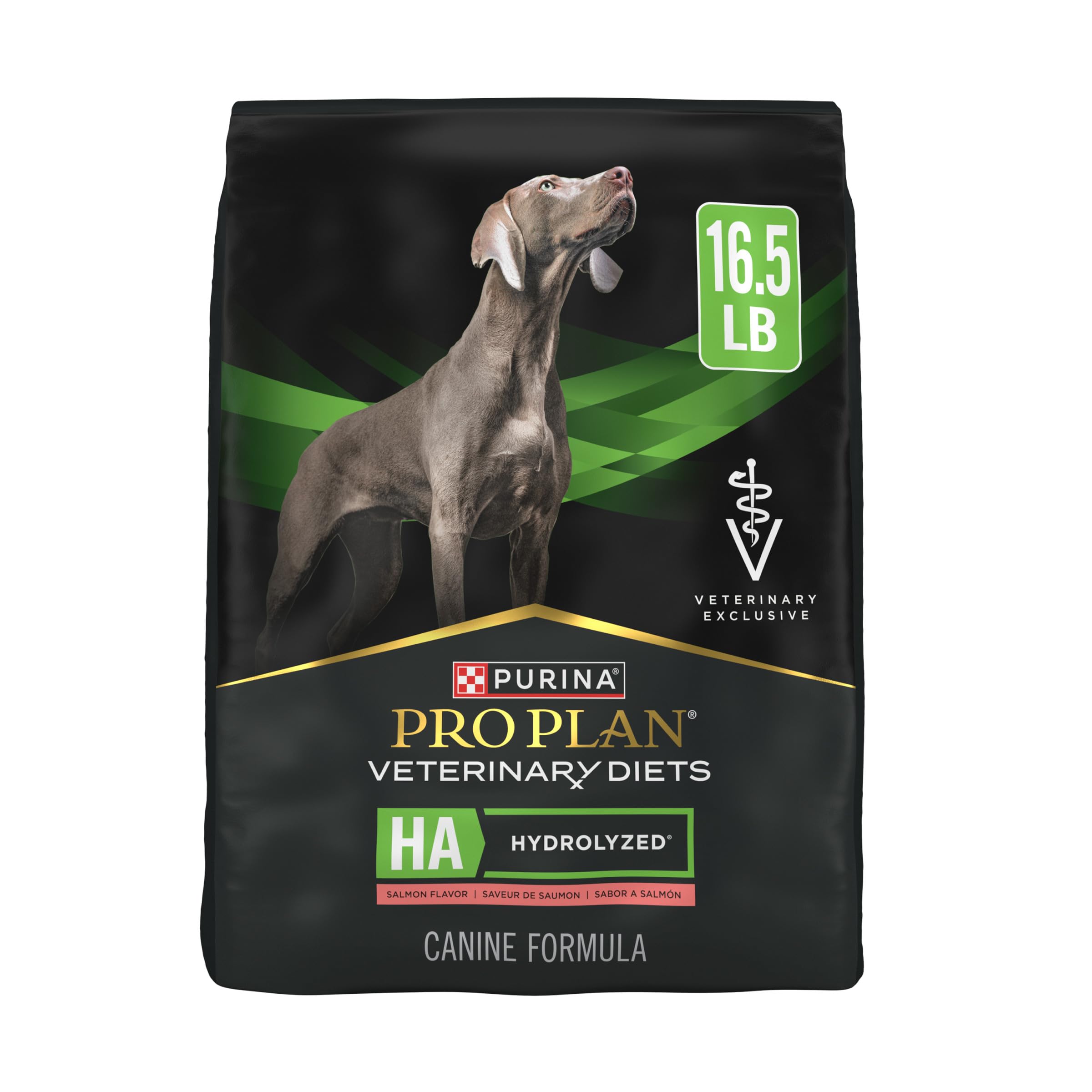 Purina Pro Plan Veterinary Diets HA Hydrolyzed Protein Dry Dog Food - Salmon Flavor, 16.5 lb Bag - Hypoallergenic Diet for Dogs with Food Sensitivities & Digestive Issues - Perfect for Sensitive Stomachs & Skin Allergies