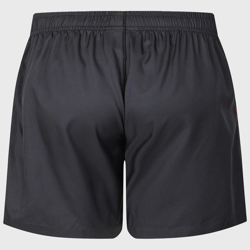 2025 Classic Crusaders Super Rugby Performance Gym Shorts - Black - Breathable & Moisture-Wicking for Training & Workouts