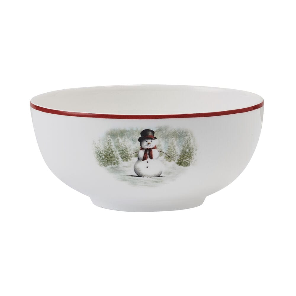 Snowman Enchantment 12-Piece Dinnerware Set - Service for 4 People - Holiday Tableware for Christmas Dinner, Winter Parties & Festive Gatherings