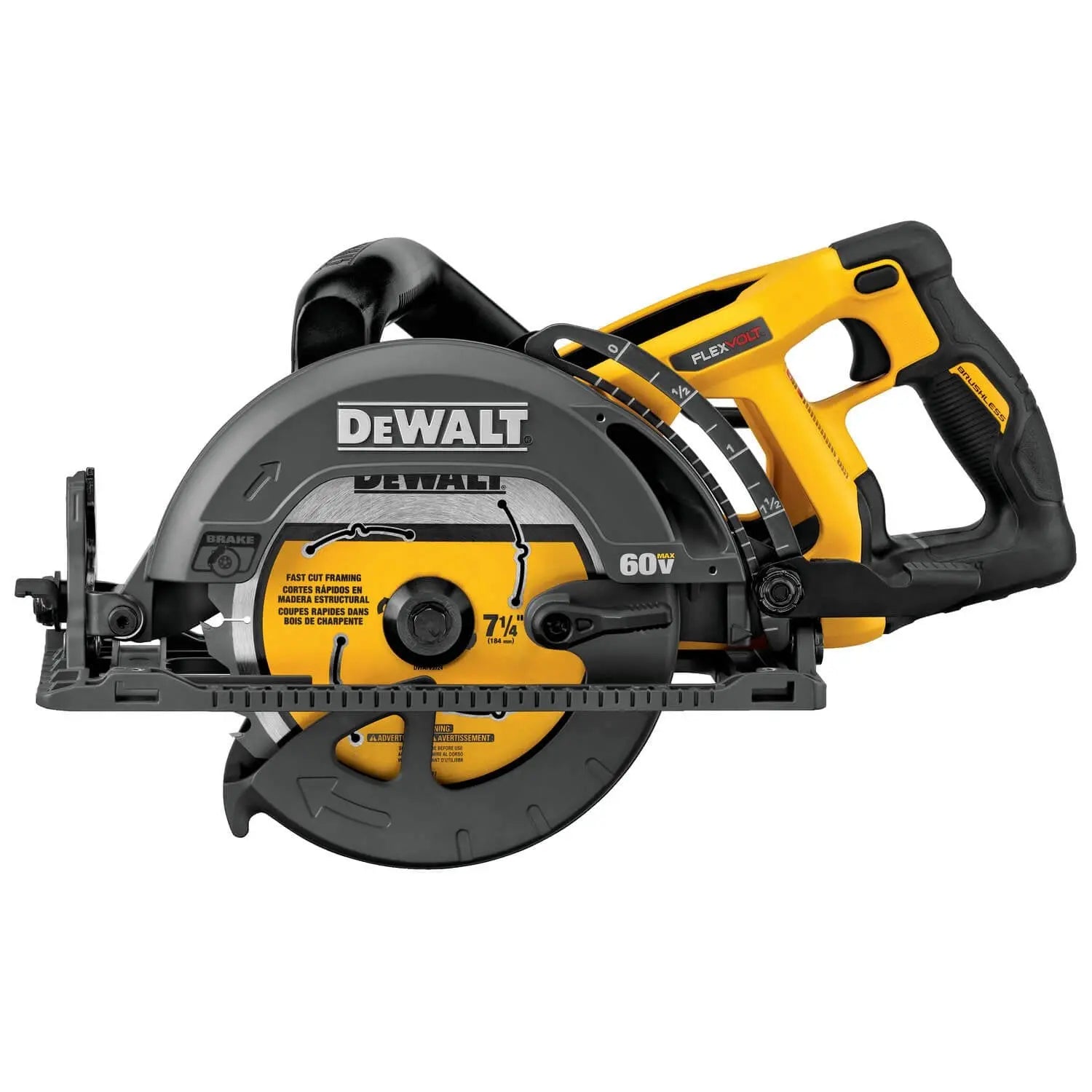 DEWALT DCS577B FLEXVOLT 60V MAX* 7-1/4 Inch Cordless Circular Saw - Powerful Framing Tool for Woodworking, Construction & DIY Projects
