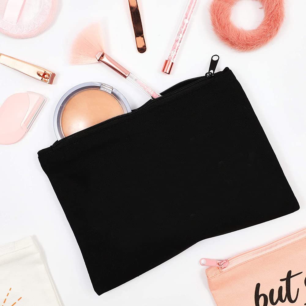 26 Letter Printed Zip Canvas Pouch Makeup Bag - Waterproof Cosmetic Travel Organizer for Women, Bridesmaid Toiletry Bag, Pencil Case, Wash Bag & Coin Purse (Golden Flower A) - Perfect for Travel, Gym, Bridal Party & Daily Essentials Storage