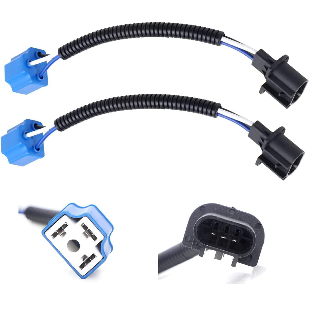 LOYO H13 to H4 Adapter Headlight Connector - 1 Pair for 7 Inch LED Headlight Conversion on Jeep Wrangler JK & JKU | Perfect for Off-Roading, Night Driving & Headlight Upgrades