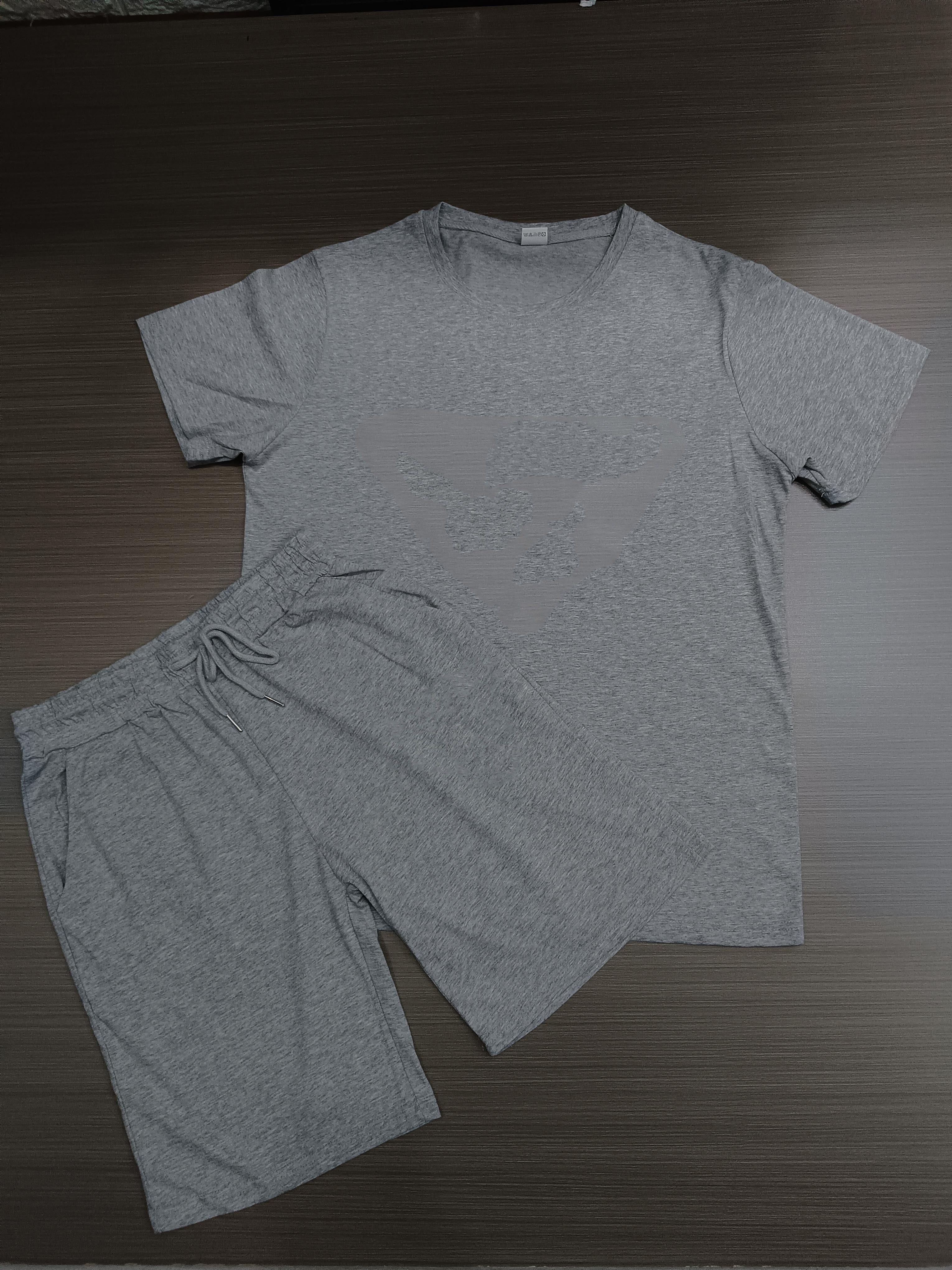 Men's Casual Short Sleeve T-Shirt & Athletic Shorts Set - Comfortable Cotton Summer Outfit (XN4177) | Perfect for Gym, Running, Beach & Lounge Wear