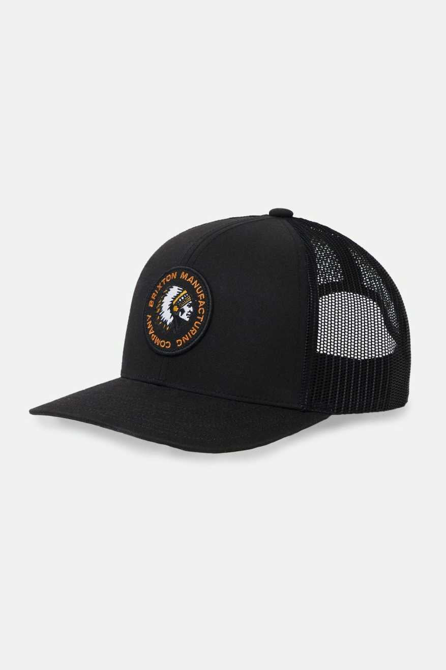 Revere Netplus Trucker Hat - Black | Breathable Mesh Cap for Men & Women | Perfect for Outdoor Activities, Hiking, and Casual Wear