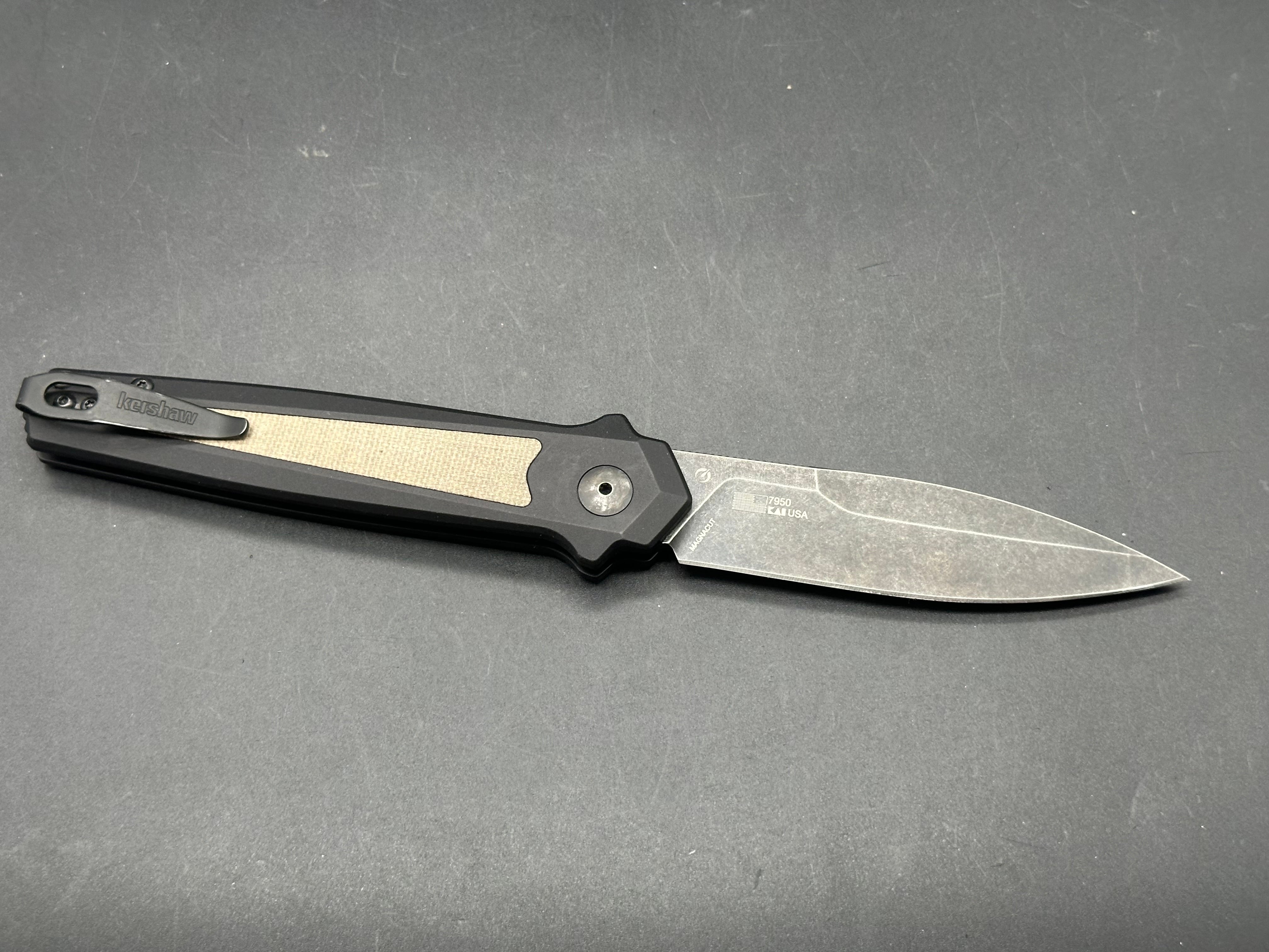 Kershaw Launch 15 Automatic Knife - MagnaCut Blade, Aluminum/Micarta Handle, 3.5