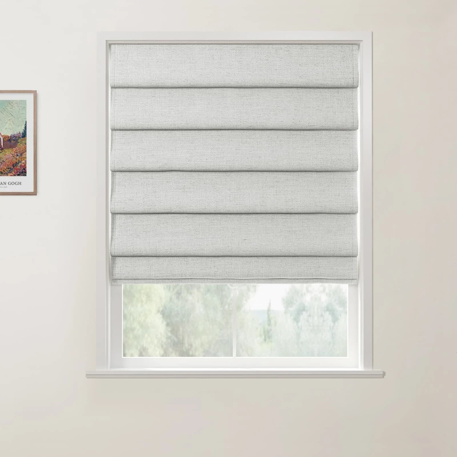 Custom Cordless Roman Shades - Blackout Window Blinds for Living Room, Bedroom & Home Decor - Easy to Install & Adjustable Light Control