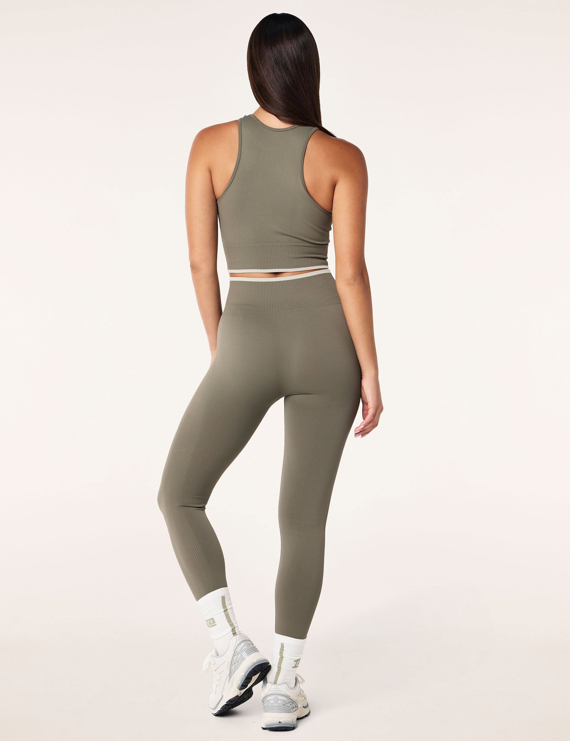 Restore Seamless Tank Top in Khaki - Soft Stretchy Women's Casual Shirt for Yoga, Layering & Everyday Wear