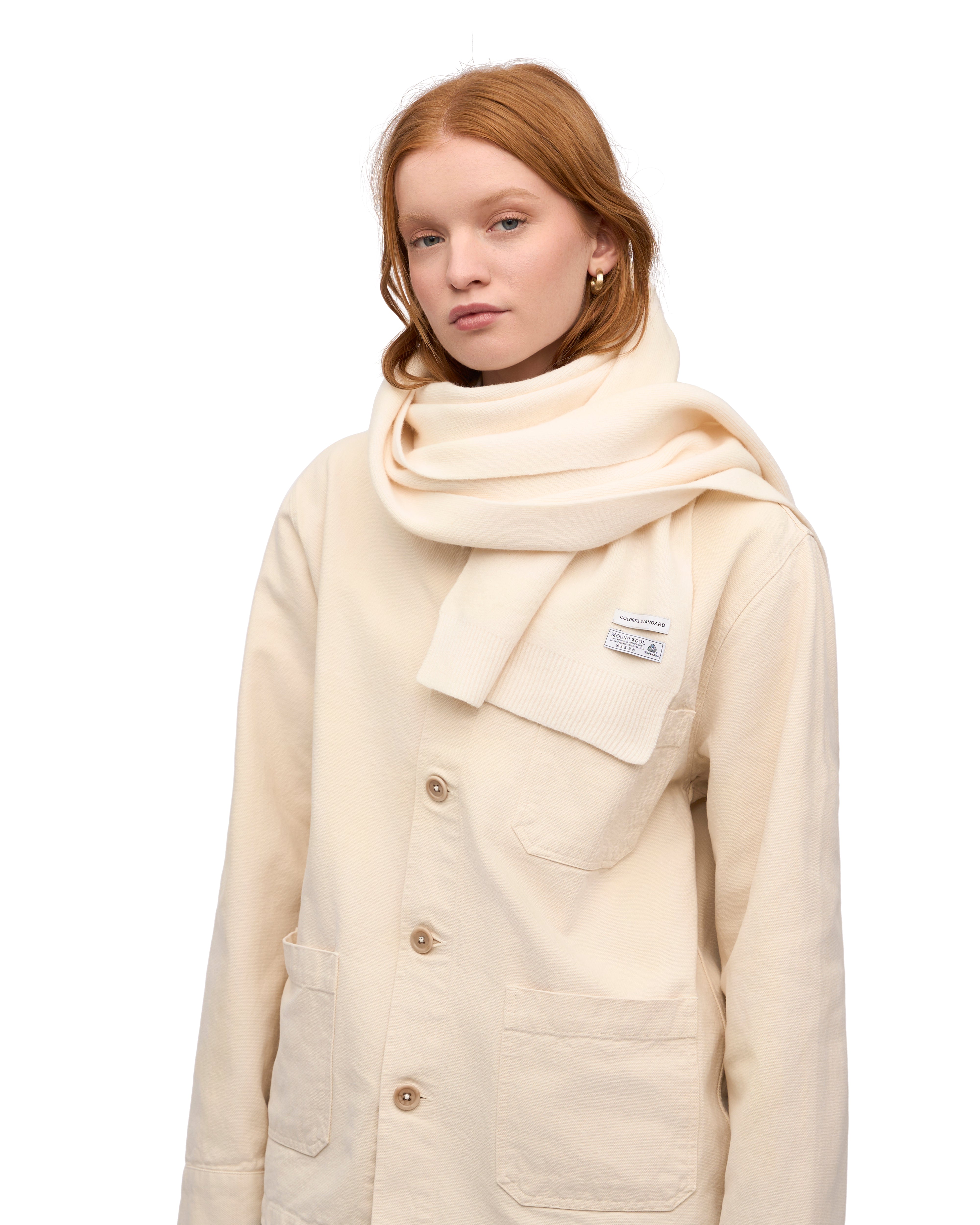 Premium Merino Wool Scarf for Women & Men - Soft & Warm Winter Accessory - Optical White Cashmere-Like Wrap - Perfect for Cold Weather, Outdoor Activities & Fashion Styling
