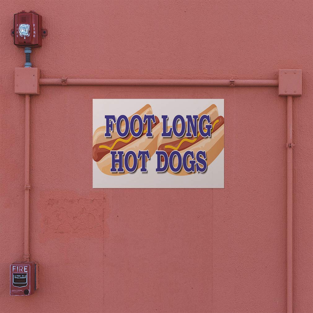 Premium Vinyl Decal Stickers - Multiple Sizes (14x10 Inches) for Hot Dog Stands, Food Trucks & Restaurants - Durable Safety Signs & Labels for Food & Beverage Industry - Perfect for Commercial Kitchens, Fair Booths & Industrial Use