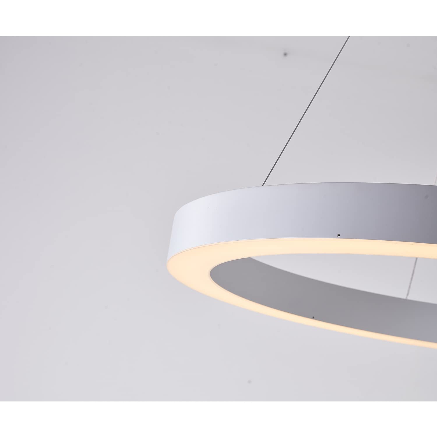 Bethel A Matte White Halo Ring LED Light with White Acrylic Diffuser - Perfect for Photography Lighting, Makeup Vanity, and Home Decor