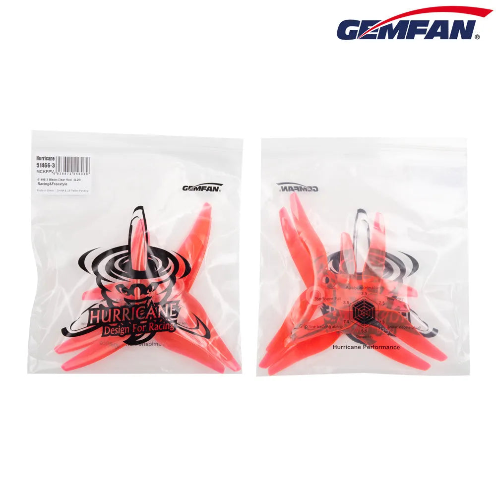Gemfan Hurricane 51466 Propeller 8-Pack - High Performance Durable Drone Propellers for FPV Racing & Aerial Photography