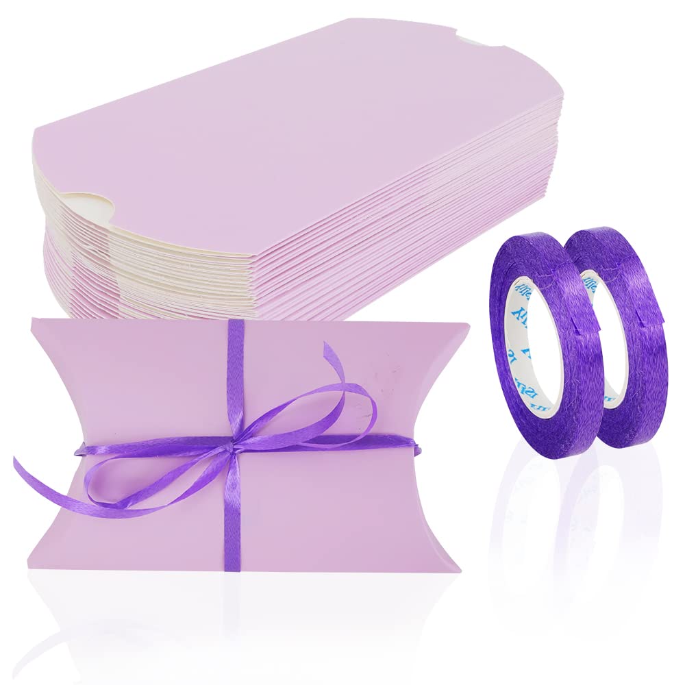 30pcs Kraft Gift Boxes for Chocolate Jewelry - Wedding Birthday Party Favors (Purple)