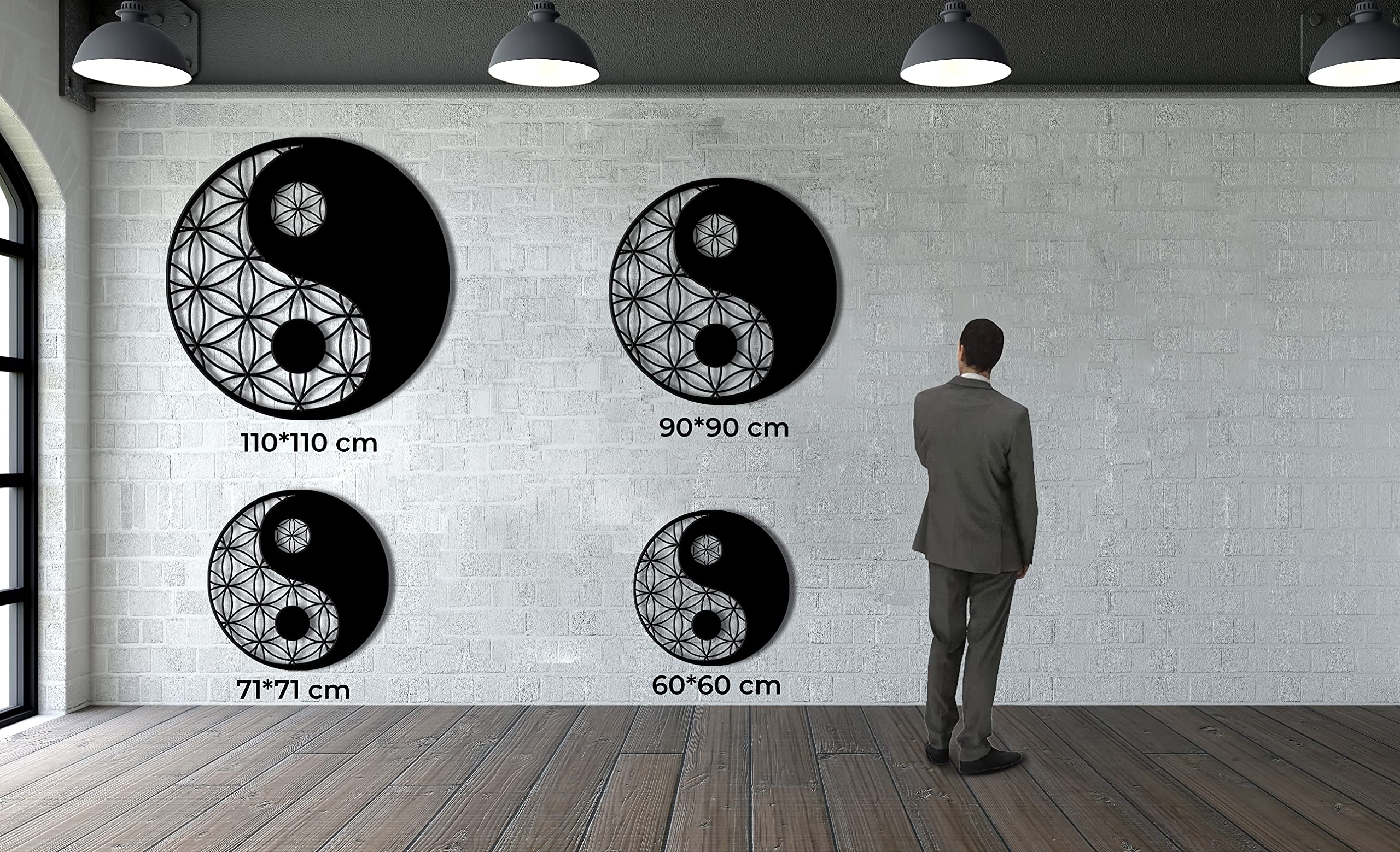 Metal Yin Yang Wall Art - 18