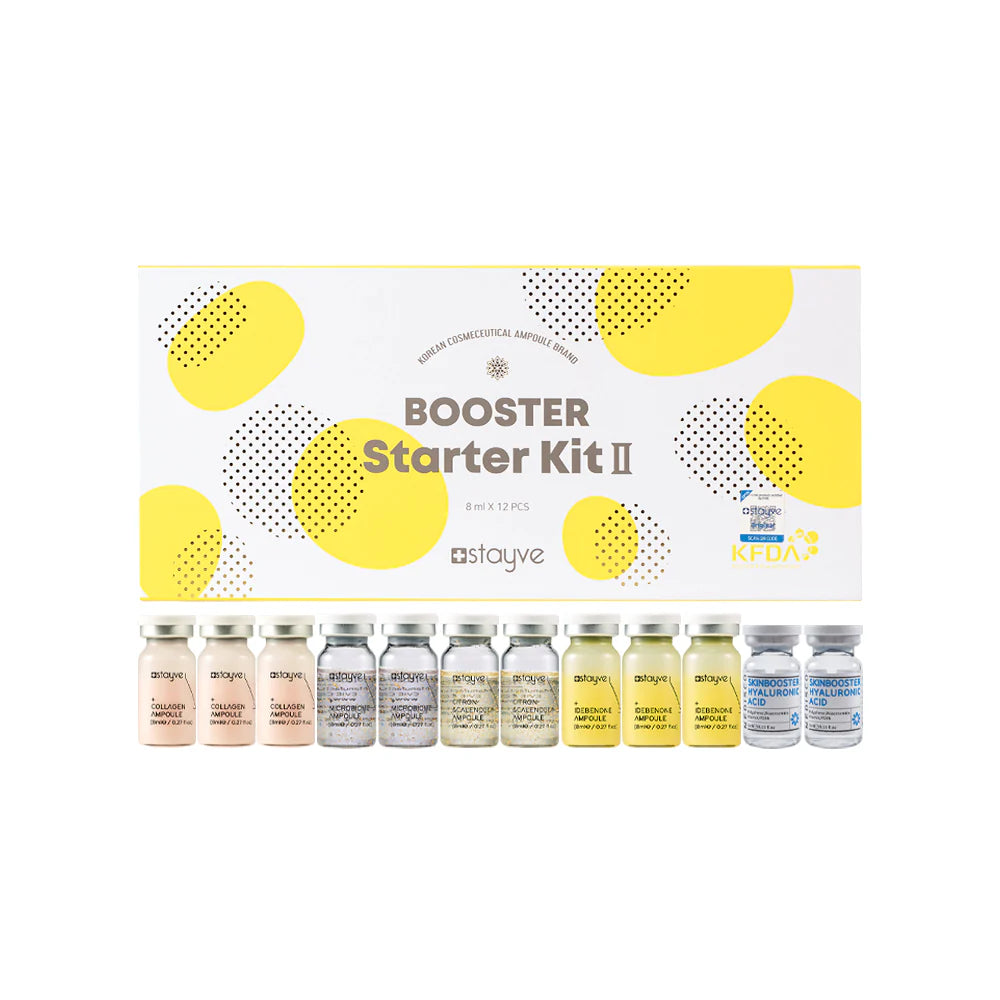 Stayve Booster Starter Kit 2 - Professional Microneedling Ampoule for Skin Rejuvenation | Anti-Aging & Hydration Treatment | Perfect for Home Skincare Routine & Post-Procedure Care