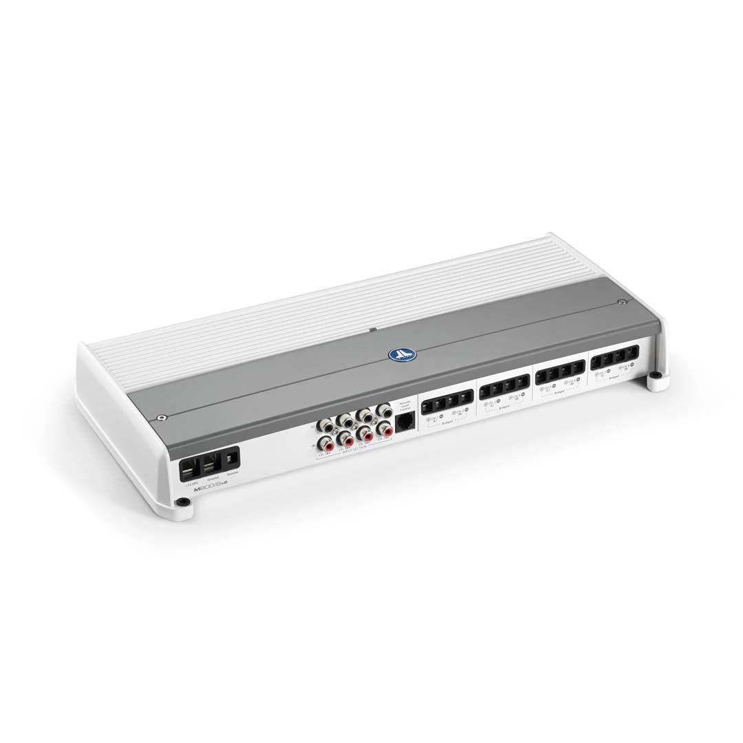 JL Audio M800/8v2 Marine Amplifier - 8 Channel Class D Power (100W x 8 @ 2 Ohm) for Boats, Yachts & Marine Audio Systems - Perfect for Marine Stereo Upgrades & Waterproof Audio Installations