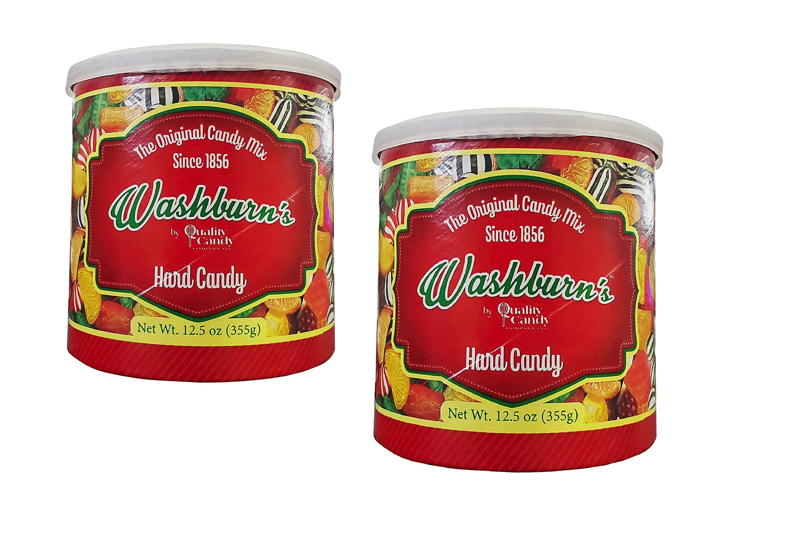 Washburn's Hard Candy 12.5oz Two Pack - Assorted Flavors Bulk Candy for Parties, Gifts & Office Snacks | Long-Lasting Sweet Treats for Holidays & Everyday Enjoyment