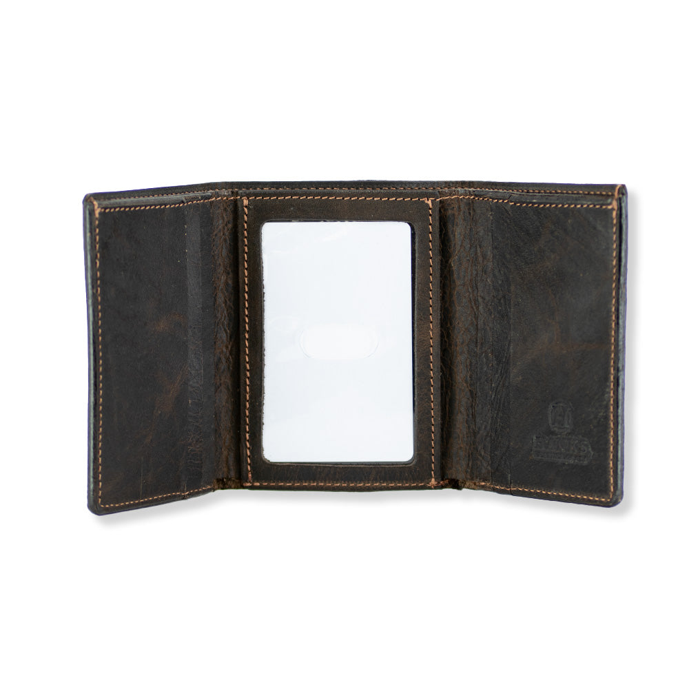 Premium Fontana Bison Trifold Wallet - Slim RFID Blocking Leather Wallet for Men - Perfect for Travel, Business & Everyday Use