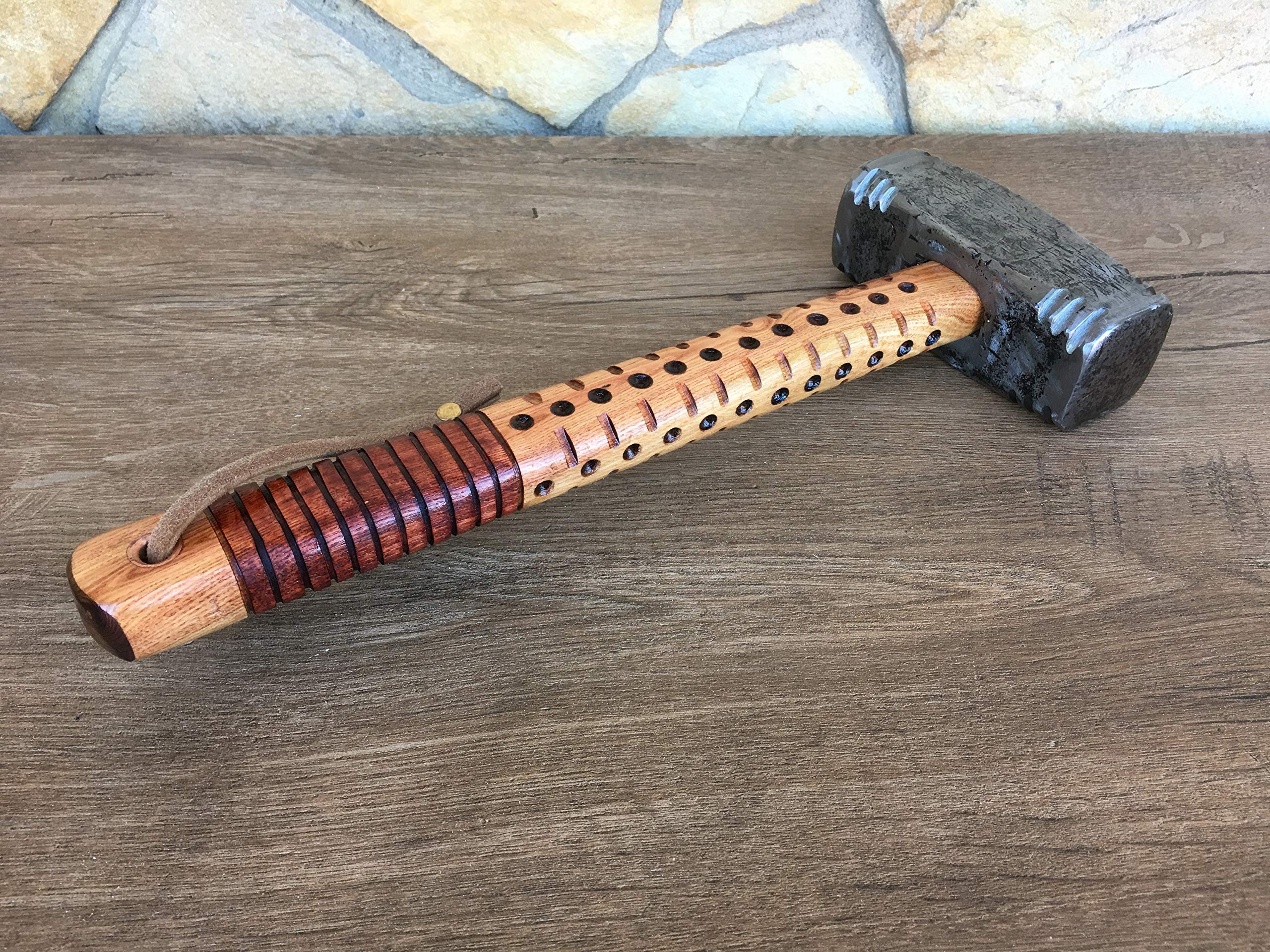Hand Forged Blacksmith Hammer - Premium Iron Viking Hammer for Men, Unique Wedding Shower & Bridal Party Gift - Perfect for DIY Projects, Woodworking & Norse Decor