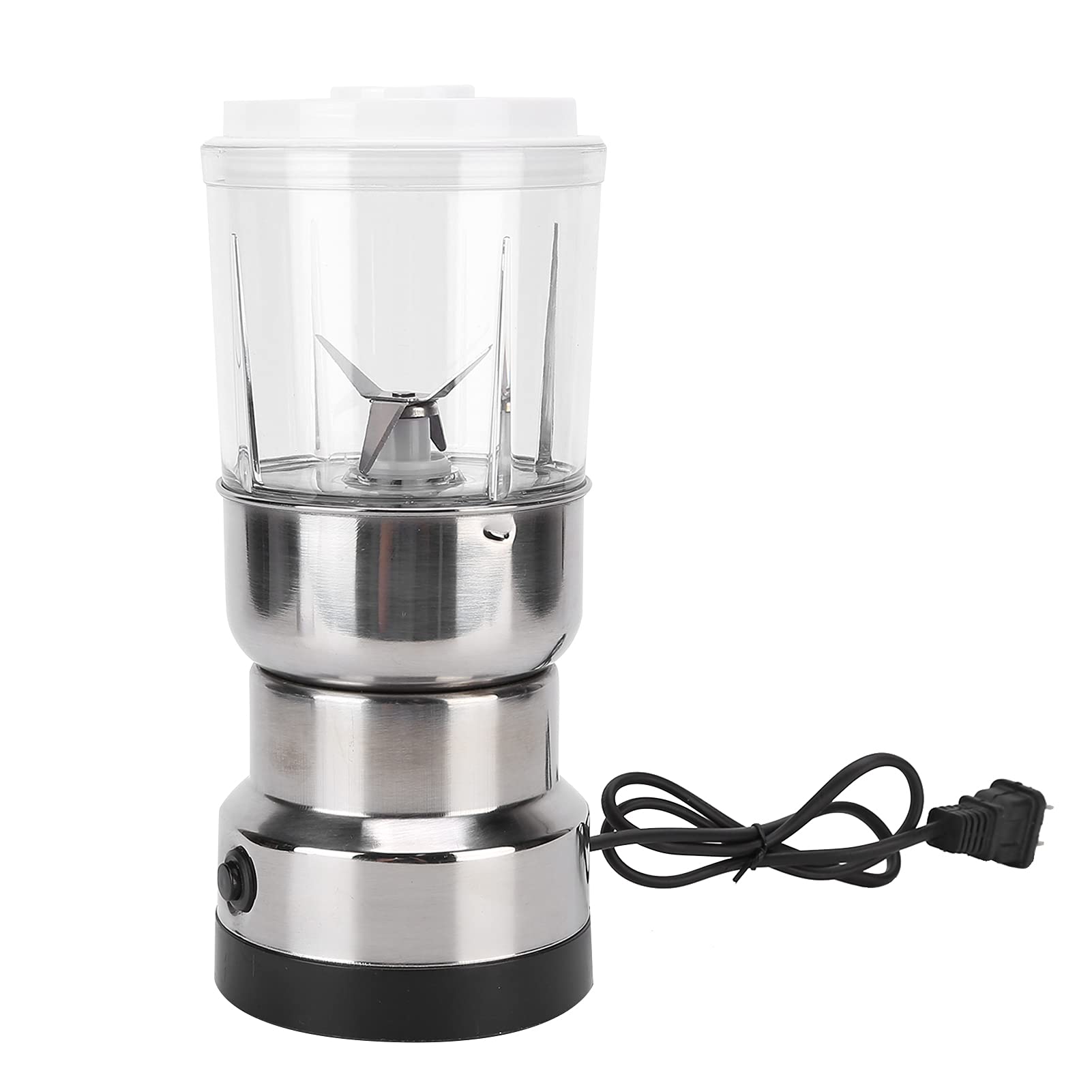 Electric Grain Grinder & Coffee Bean Grinder - 300W Stainless Steel Powder Grinder Machine for Herbs, Grains, Nuts | Automatic Grain Mill Grinder with US Plug 110V | Perfect for Home Kitchen, Coffee Shops & Baking
