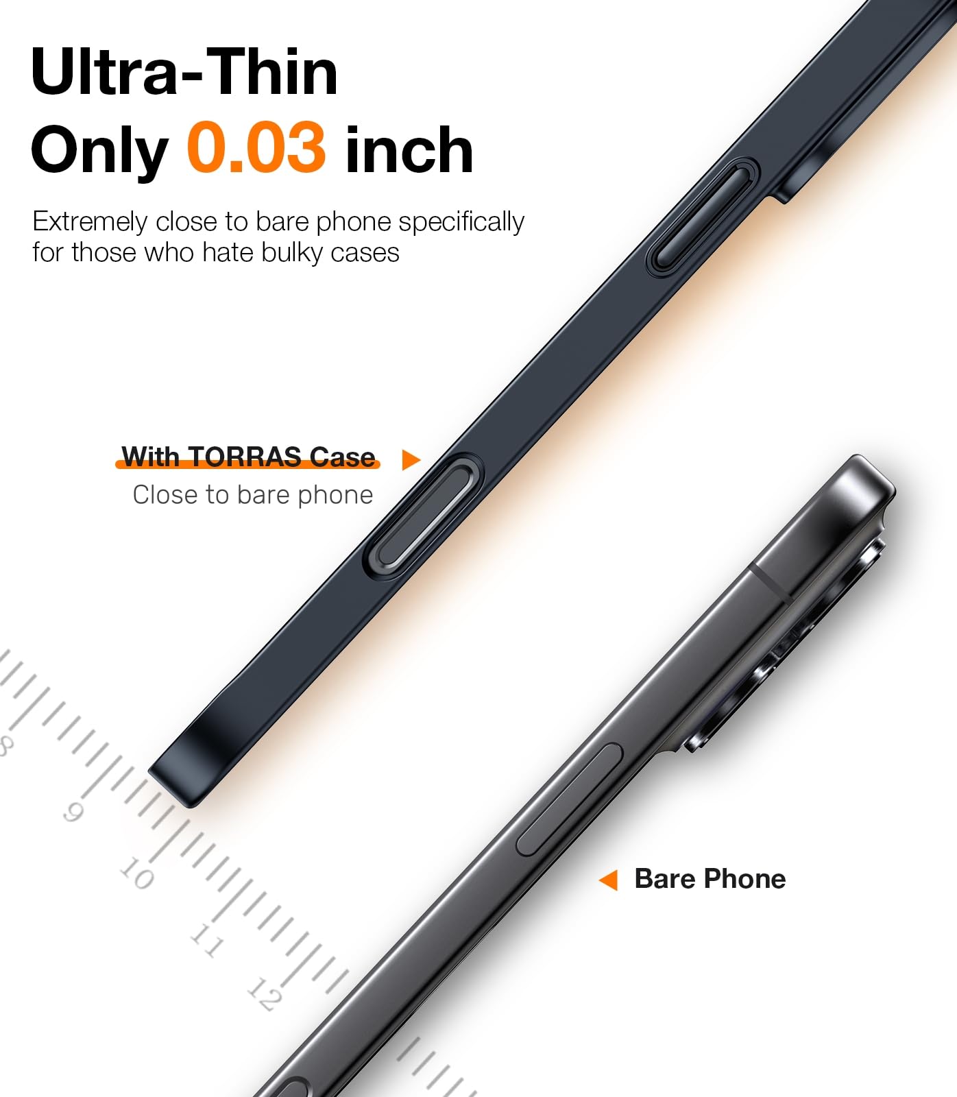 TORRAS Slim Fit iPhone 16 Pro Max Case - Ultra Thin & Lightweight Hard Plastic Cover (6.9