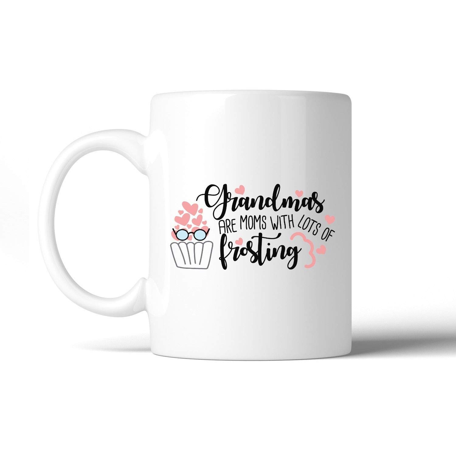 ABcoffee Mugs - 'Grandmas are Moms with Frosting' Ceramic Coffee Cup - Heartwarming Gift for Mother's Day, Birthday & Special Occasions - Perfect for Tea, Coffee & Hot Chocolate at Home