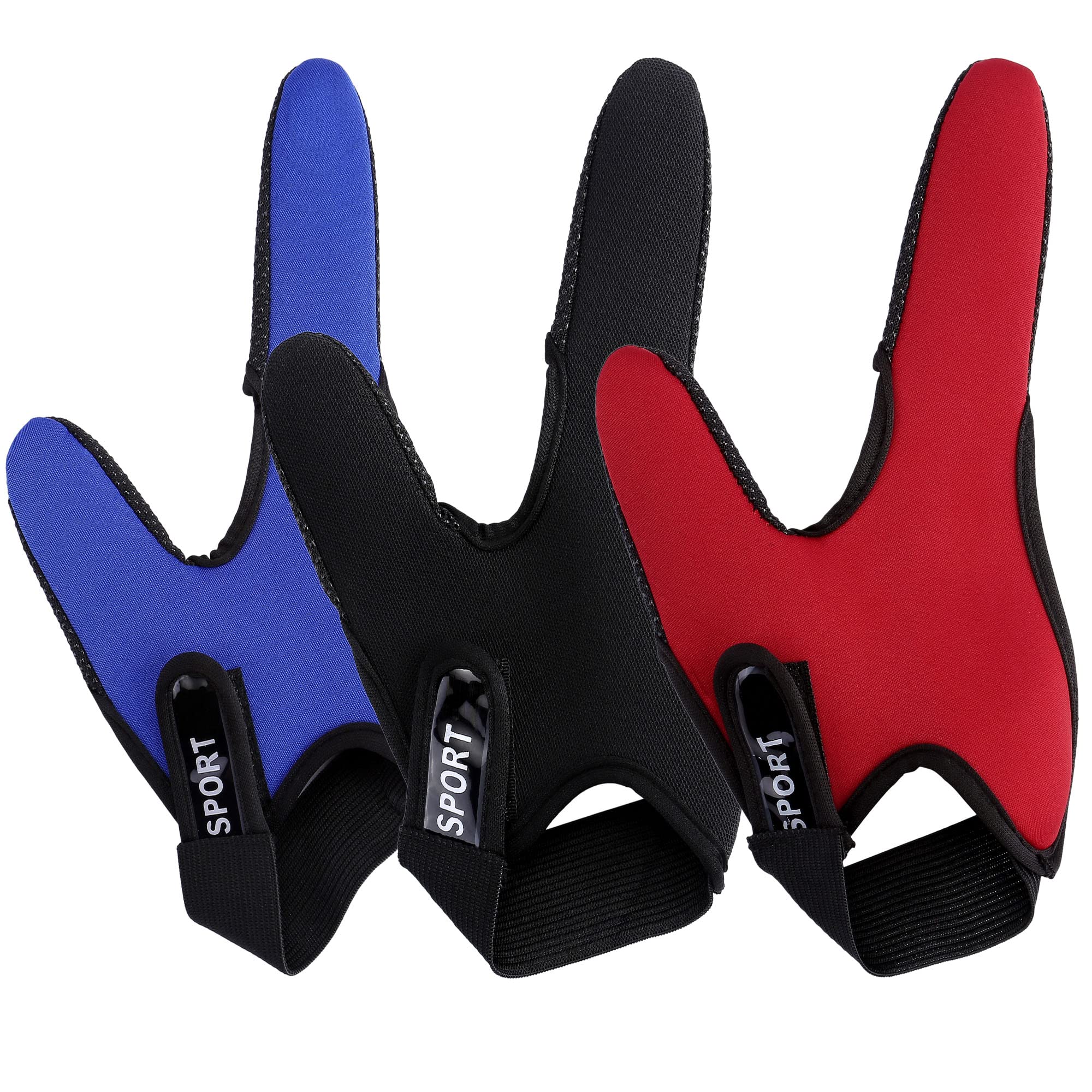 3pcs Anti-Slip Fishing Gloves - Professional Thumb & Index Finger Protector for Casting - Waterproof & Durable Grip for Saltwater & Freshwater Fishing - Ideal for Fly Fishing, Bass Fishing & Outdoor Sports