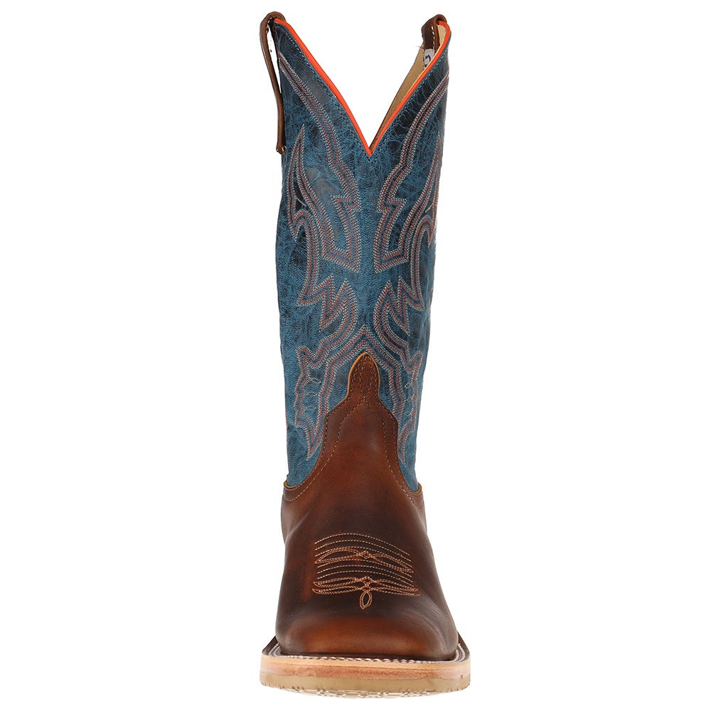 Anderson Bean S3000 Men's Square Toe Briar Danube Mad Dog Cowboy Boots - Size 11.5EE Wide - Premium Leather Western Boots for Rodeo, Country Dancing & Outdoor Work