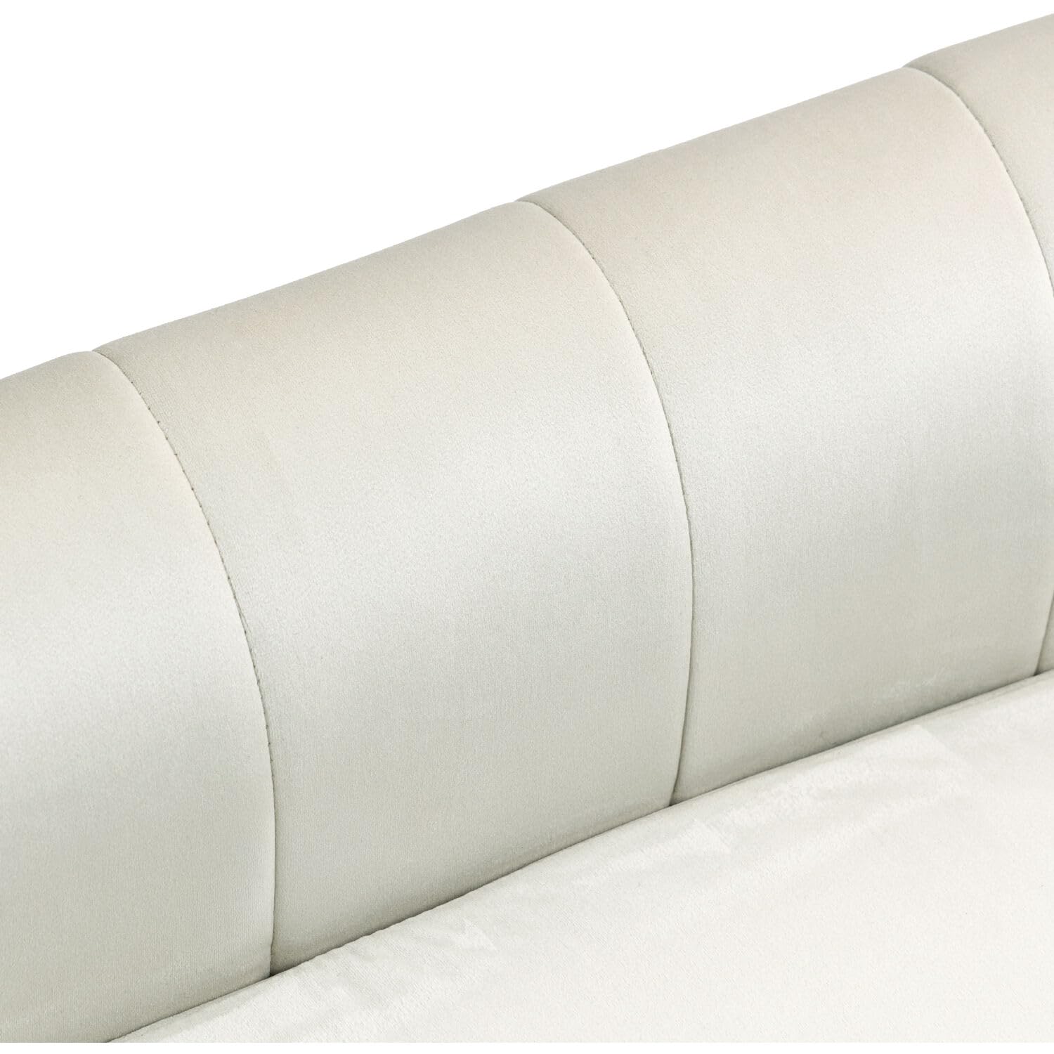 Critter Sitters 42-Inch Elegant Cream Faux-Velvet Rectangular Dog Sofa Bed - Durable Elevated Pet Couch for Medium & Large Dogs - Comfortable Modern Stylish Dog Furniture for Living Room, Bedroom & Pet-Friendly Spaces