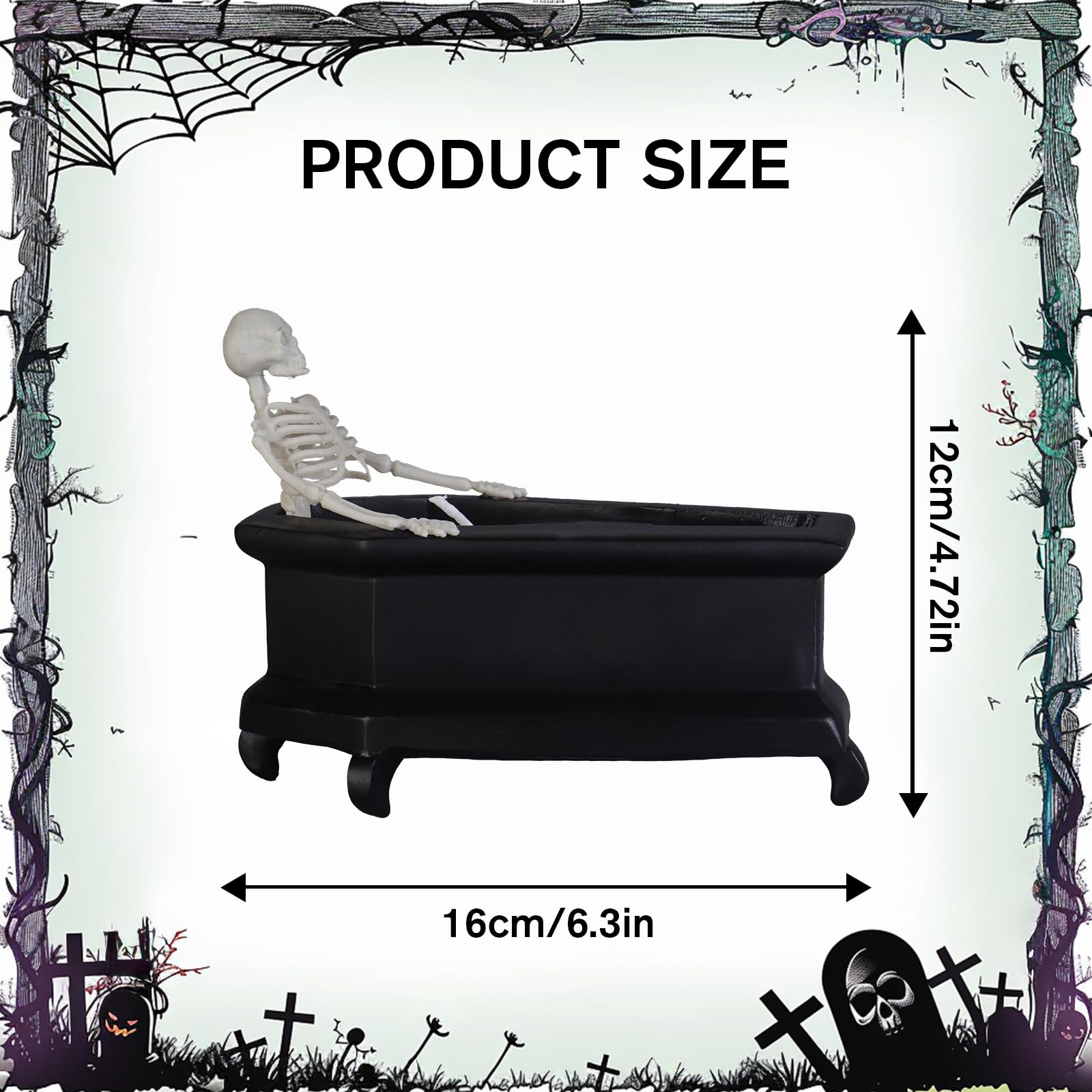 Krelymics Halloween Skeleton Candles - Spooky Room Decor for Parties & Gifts