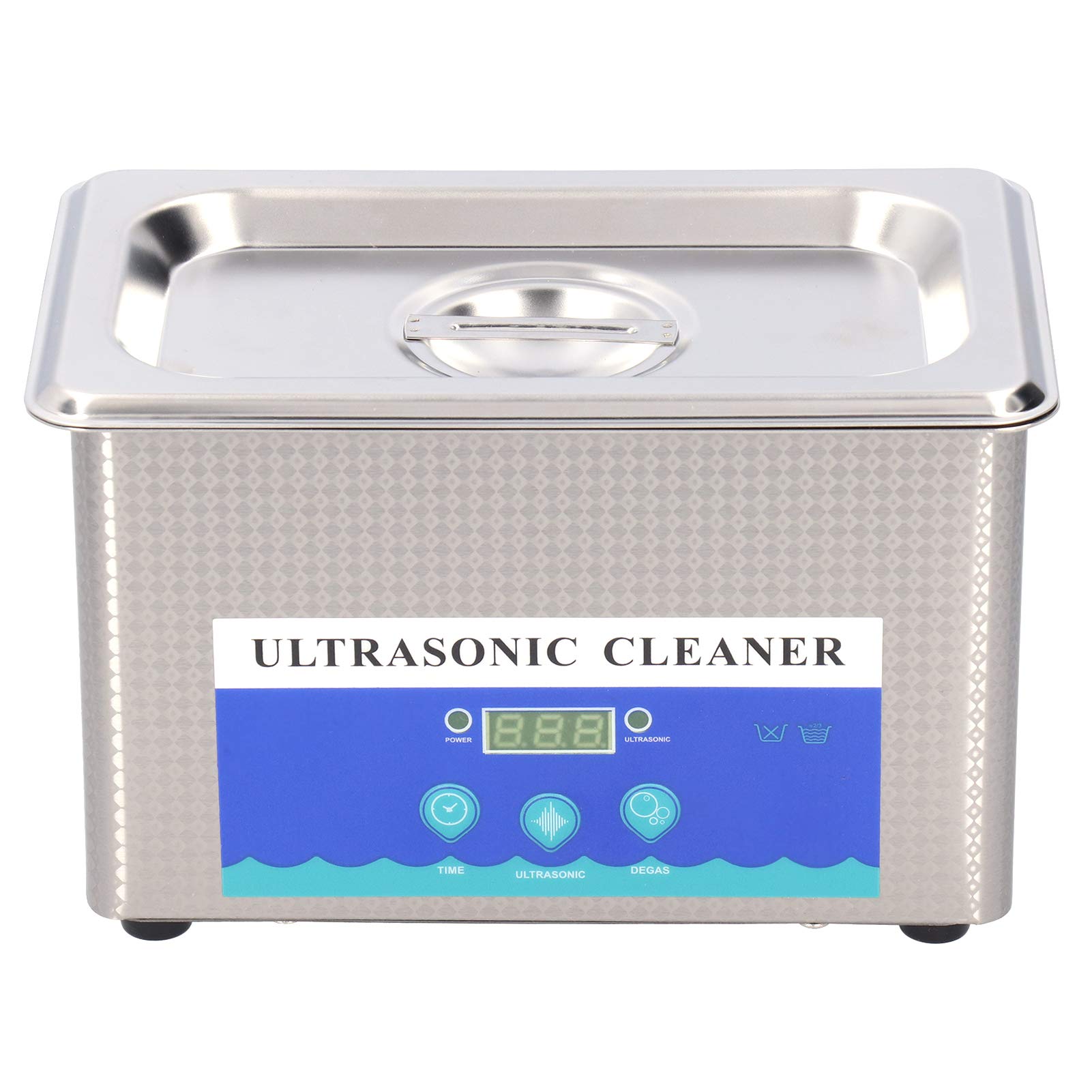 Professional Ultrasonic Cleaner 0.9L with Timer - Stainless Steel Jewelry Cleaning Machine for Rings, Watches, Sunglasses & Coins - DK-009B 110V US - Perfect for Home Jewelry Care & Small Item Sanitization