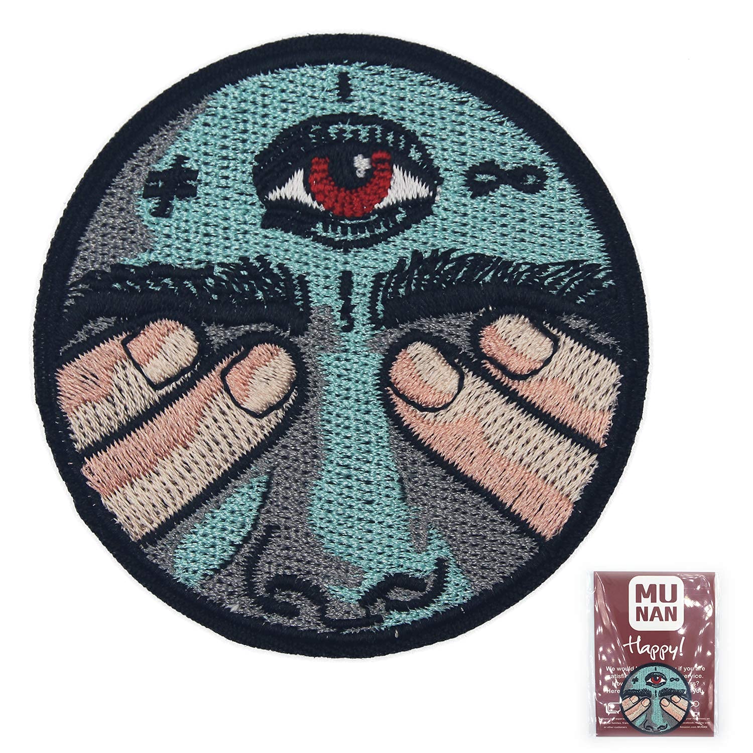 DIY MUNAN Embroidered Iron-On/Sew-On Patch - Funny 'I See What I Don't Want to See' Applique Badge for Jackets, Hats, Bags & Denim - Custom Clothing Embellishment for Teens & Adults