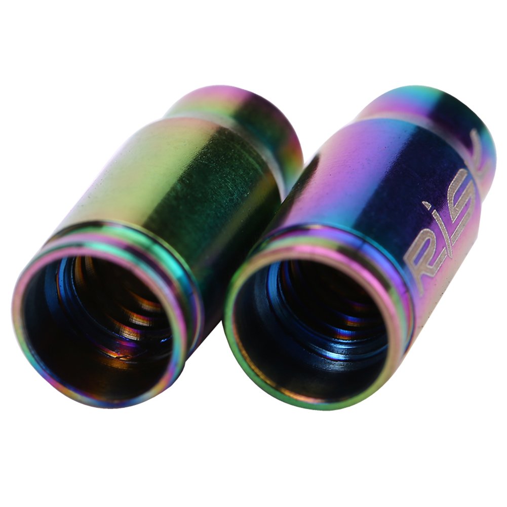 TC4 Alloy Bike Valve Stem - 2 Pack Colorful Presta Valve for Mountain & Road Bike Inner Tubes | Durable Lightweight Gas Nozzle for Cycling, Commuting & Bicycle Maintenance