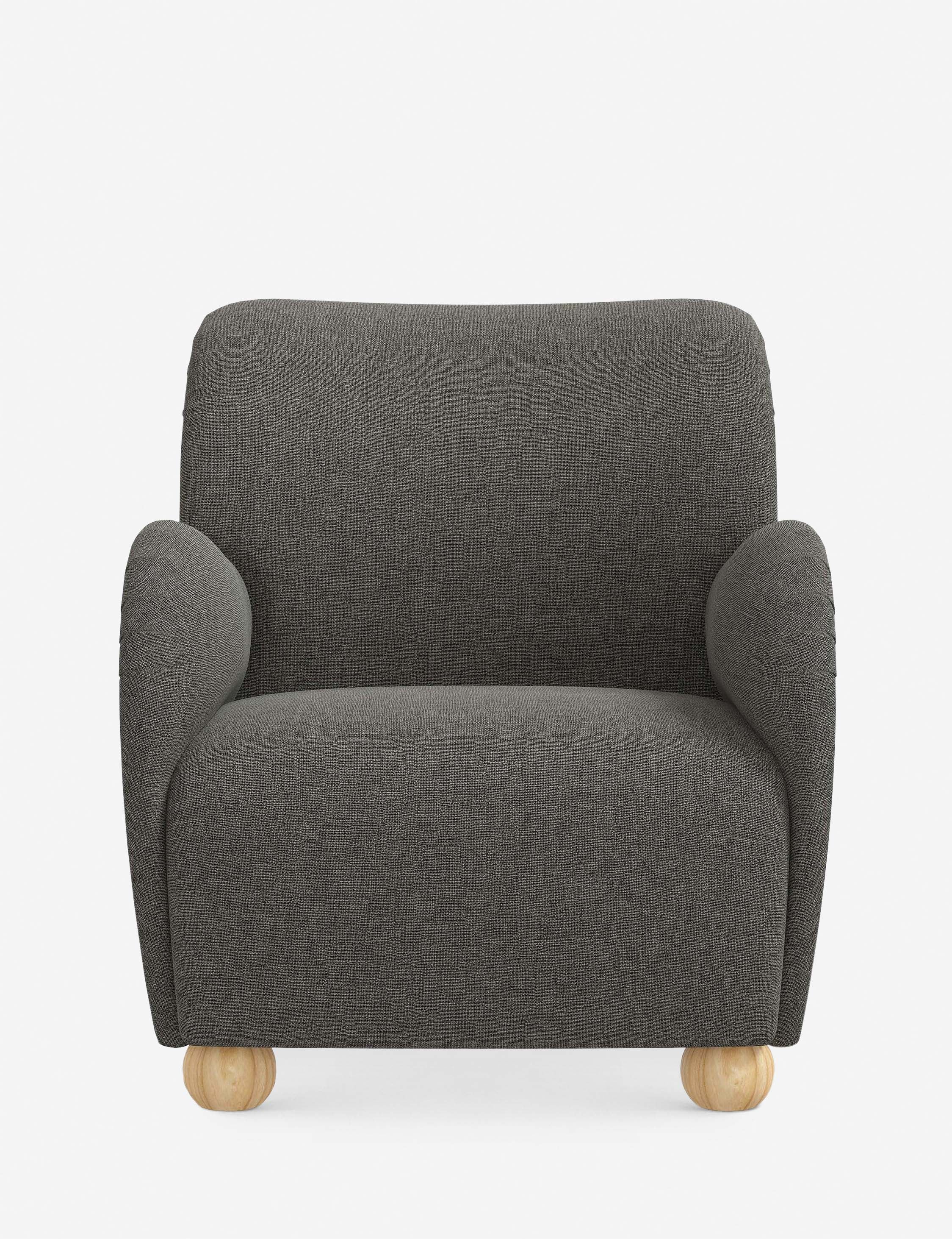Modern Baird Accent Chair - Mid-Century Inspired Upholstered Armchair with Wooden Legs for Living Room, Bedroom or Office - Perfect for Reading Nook, Lounge Area & Home Decor