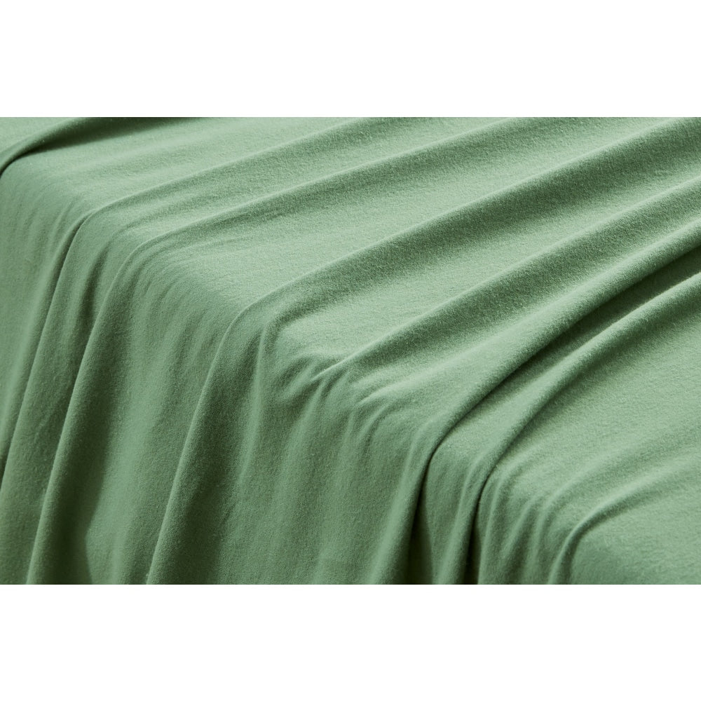 150GSM Premium Cotton Flannelette Bed Sheet Set - King Size, Jade Green | Ultra Soft & Breathable Bedding for Cozy Winter Nights & Luxury Hotel Style Bedroom