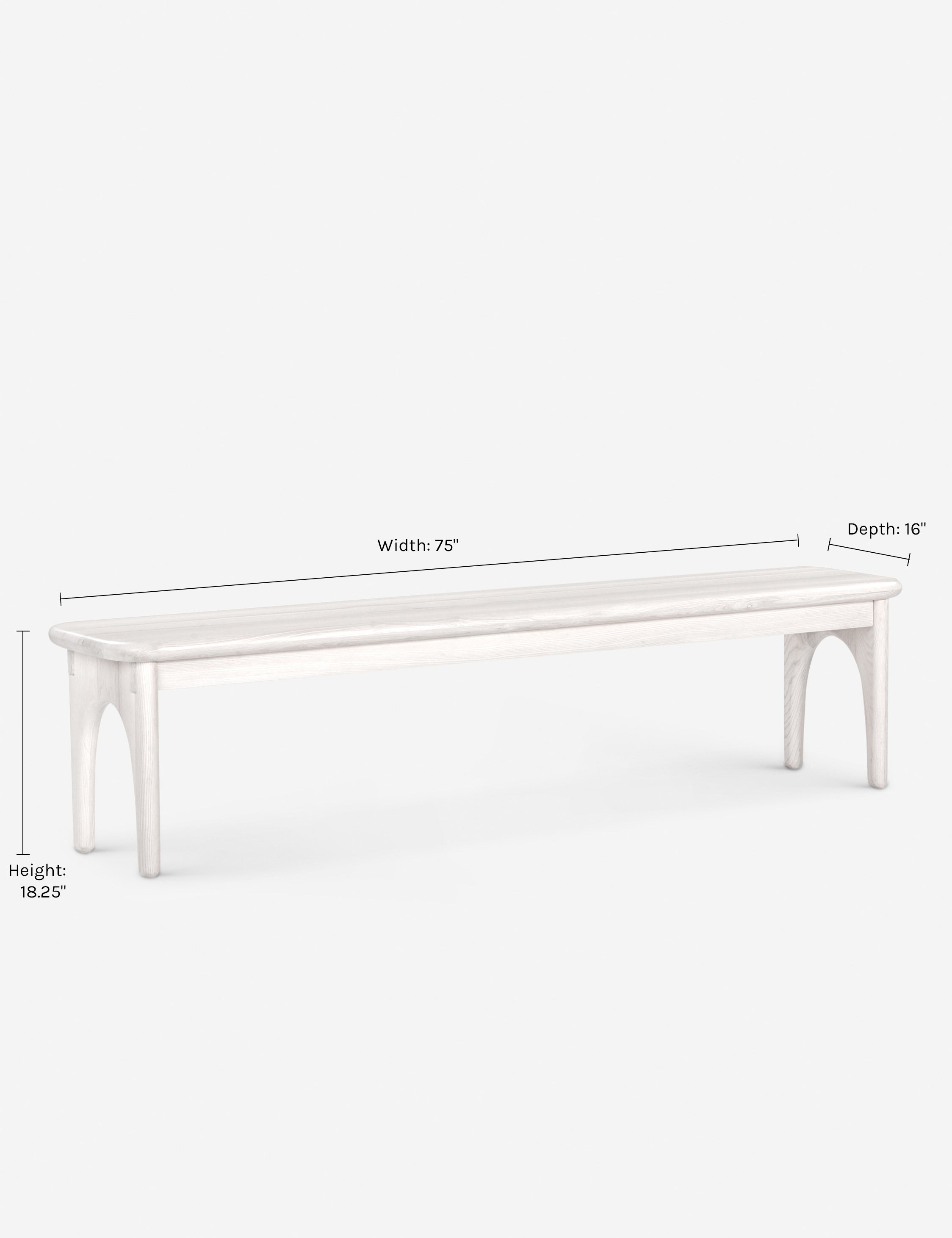 Ashford Dining Bench - Solid Wood Kitchen Bench with Cushion, Modern Farmhouse Style for Dining Room & Kitchen - Perfect for Family Gatherings & Entertaining Guests