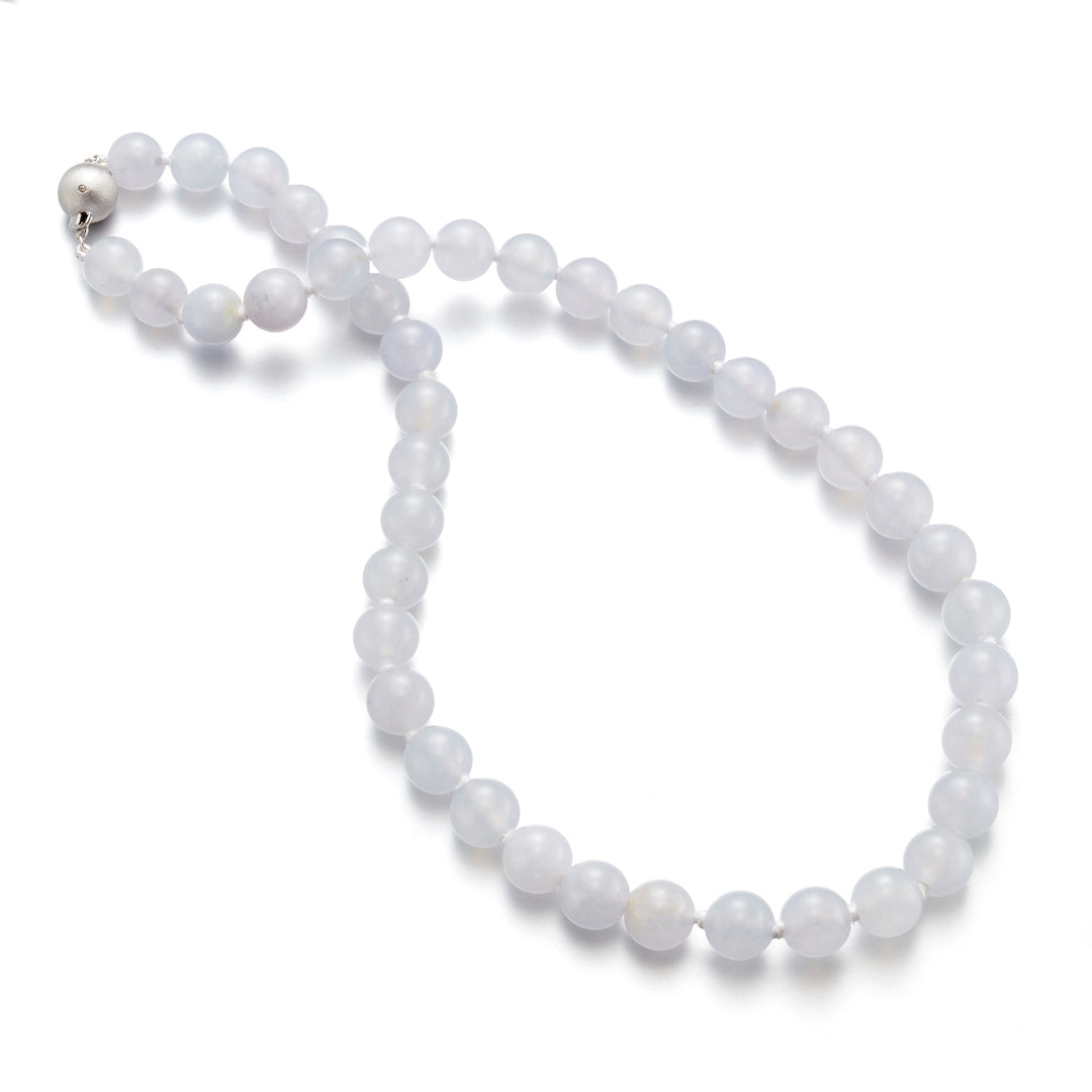 9mm Icy Lavender Jadeite Necklace for Women - Natural Stone Pendant Jewelry Gift for Birthday, Anniversary & Special Occasions
