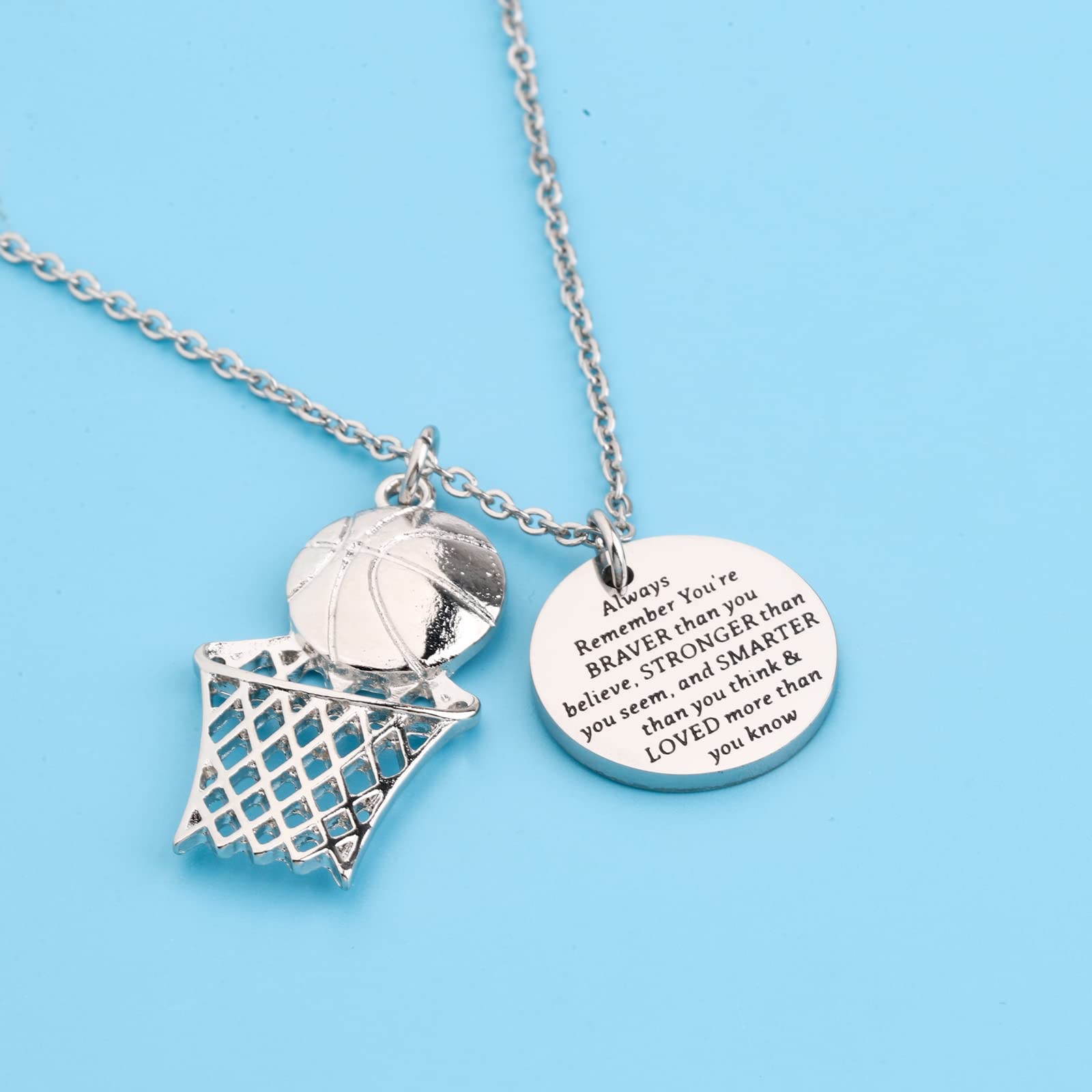 BNQL Basketball Pendant Necklace - Sterling Silver Basketball Jewelry for Men & Women - Perfect Gift for Basketball Lovers, Team Players & Fans - Great for Games, Birthdays & Sports Events