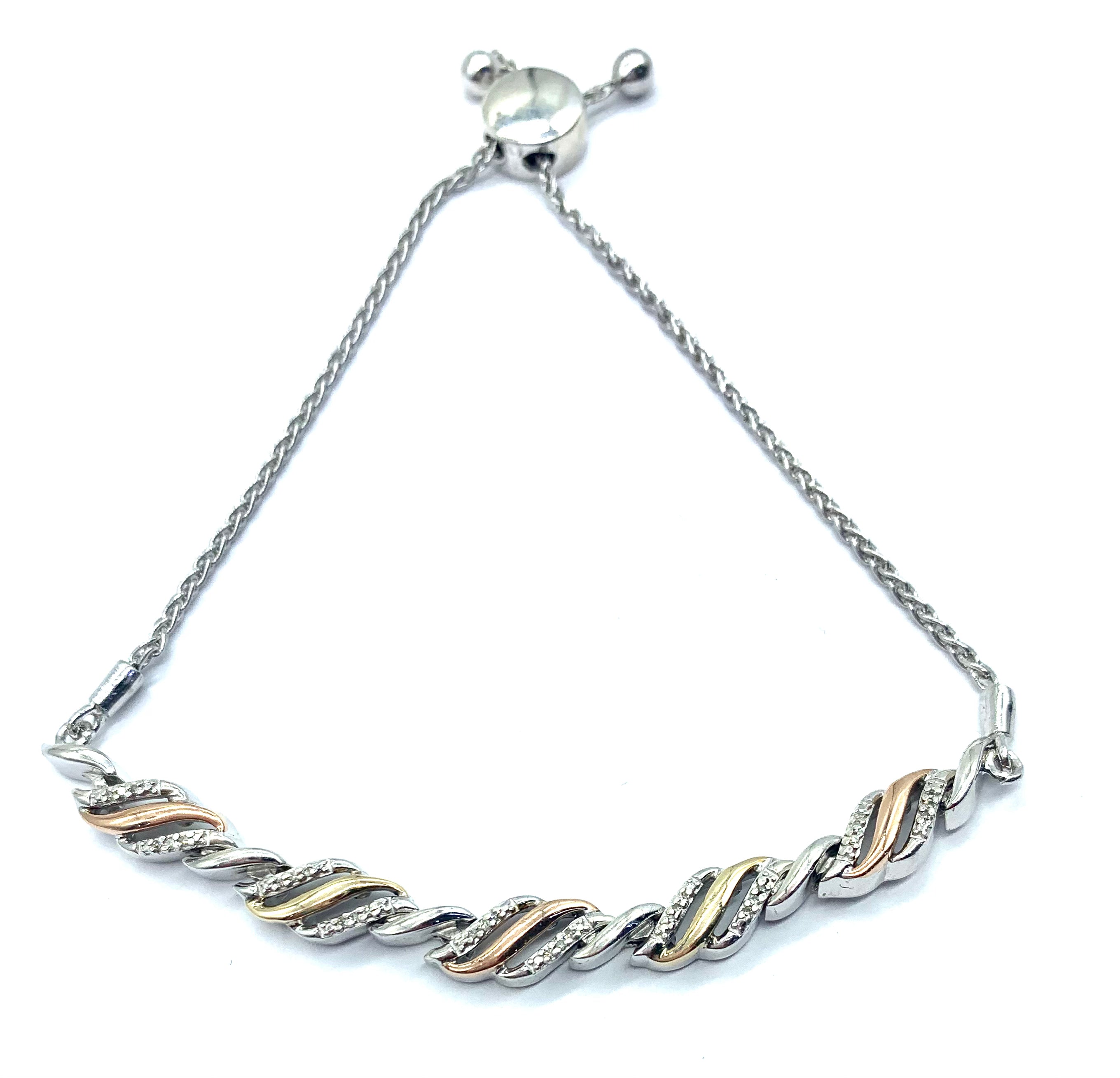 Exquisite Diamond & Tri Gold Plated Bracelet for Women - Elegant Stackable Jewelry for Parties, Weddings & Everyday Wear