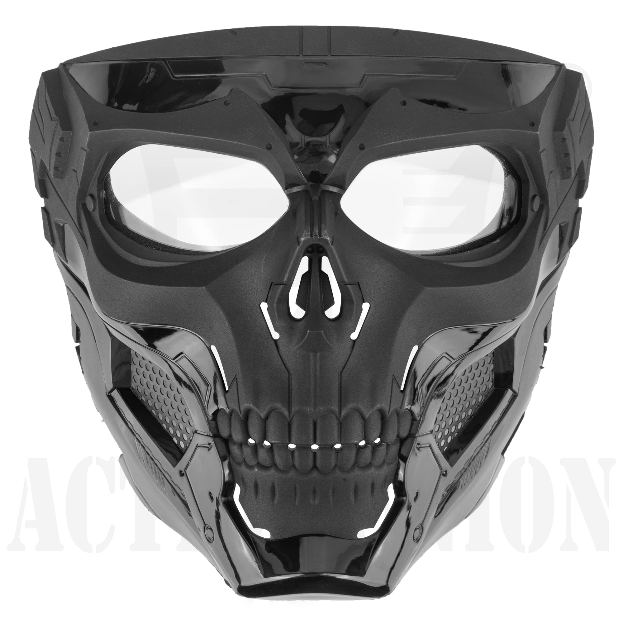 ACTIONUNION Full Face Skull Balaclava Mask - Tactical Airsoft & Paintball Protective Gear for Men - Halloween Cosplay Costume Accessory (Perfect for Airsoft Battles, Paintball Games & Costume Parties)