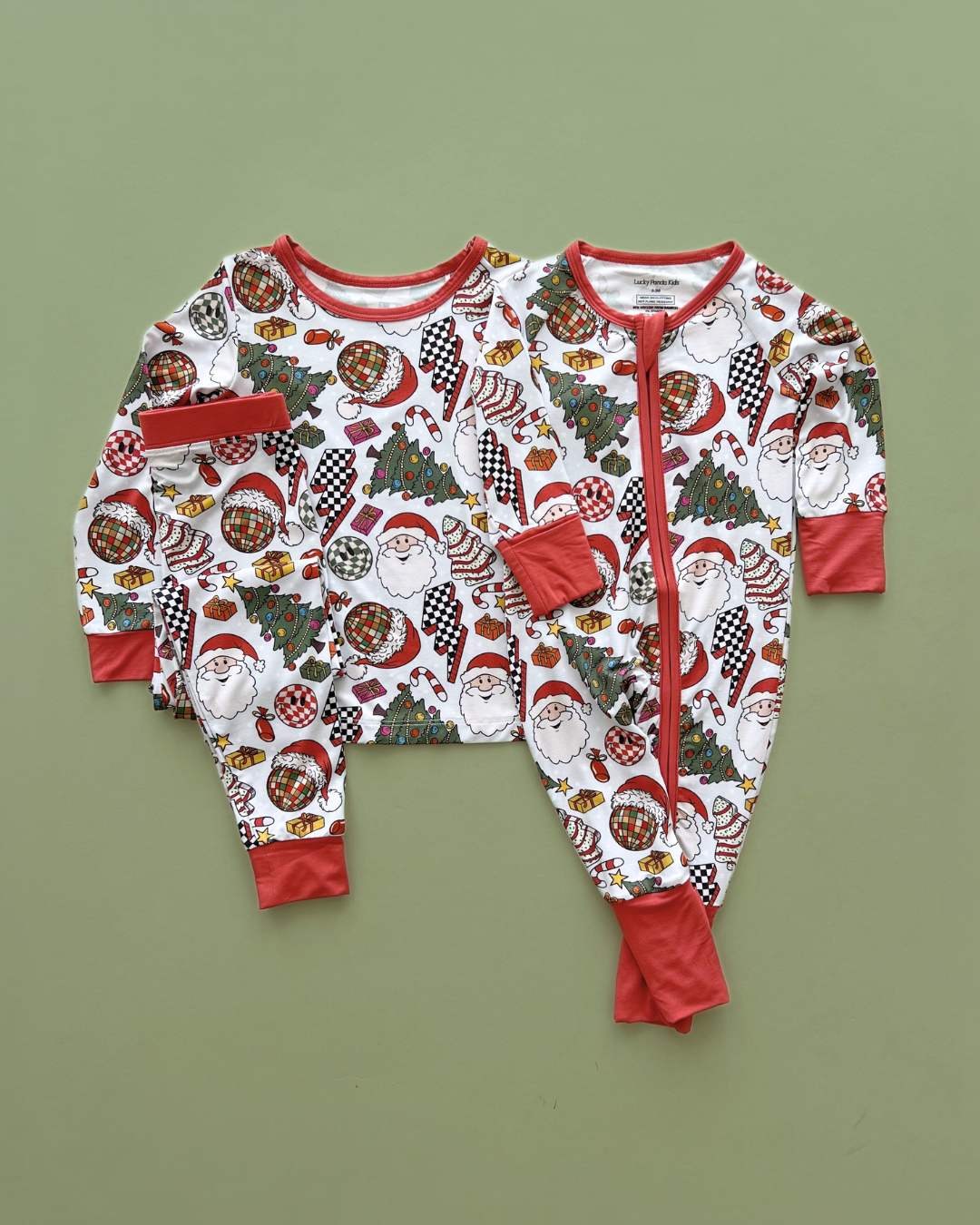 Vintage Christmas Bamboo Zip Romper - Cozy Holiday Outfit for Baby & Toddler | Perfect for Family Photos, Christmas Parties & Festive Gatherings