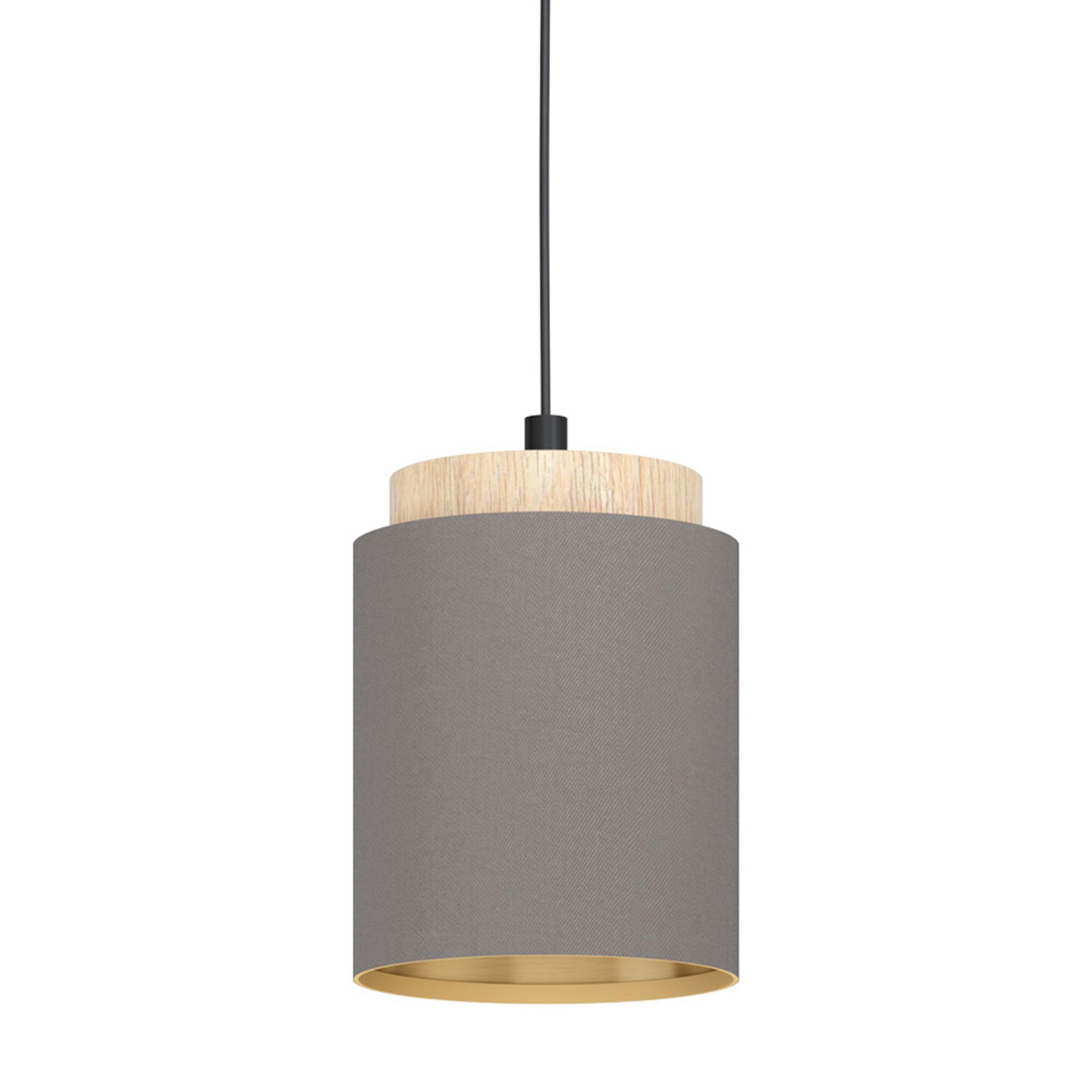 Eglo Albariza Brown & Gold Fabric Ceiling Pendant Light - Modern Hanging Fixture for Dining Room, Kitchen Island & Living Room Lighting