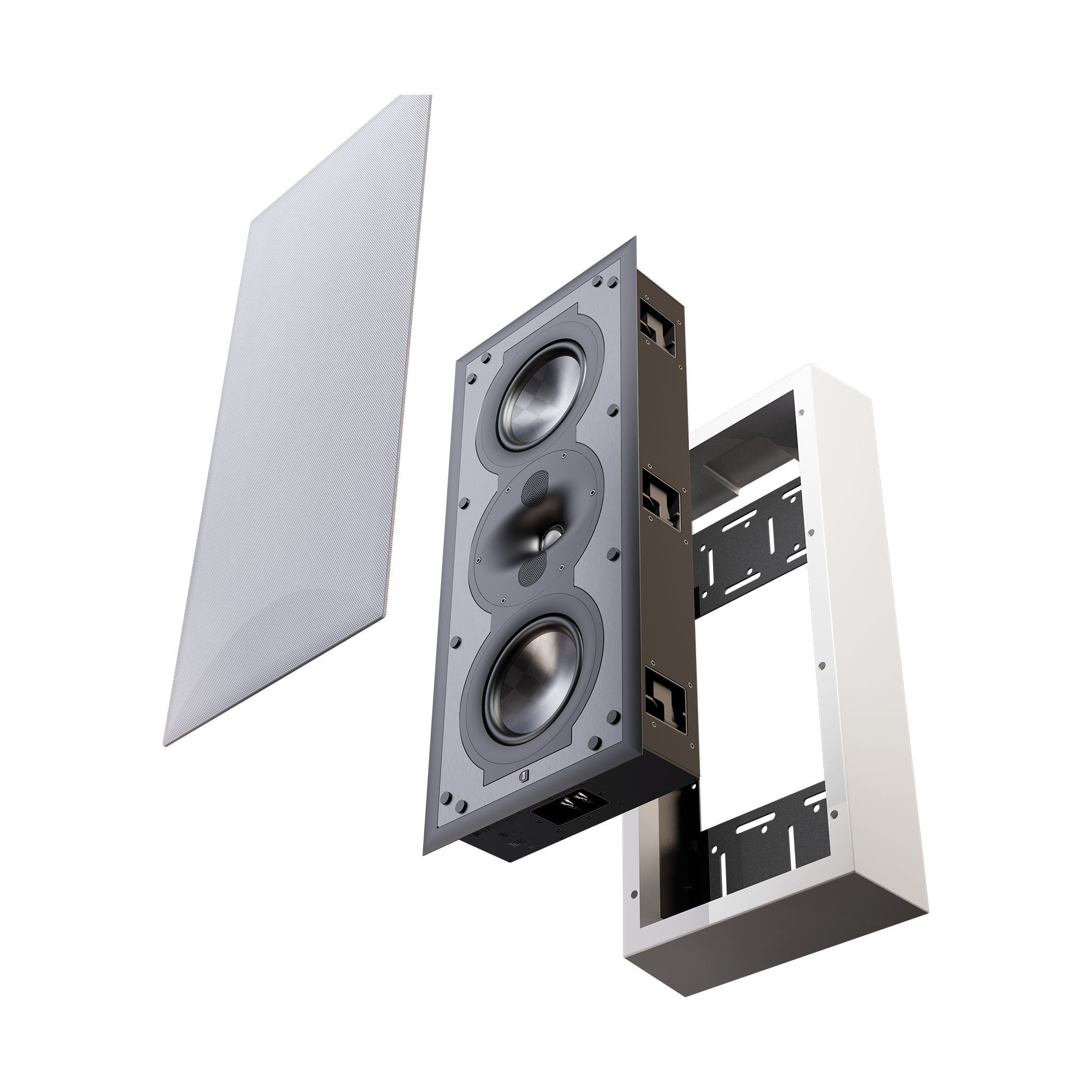PERLISTEN On-Wall Speaker Frame Kits - Premium Home Theater & Audio Wall Mounting Solution for Surround Sound Systems