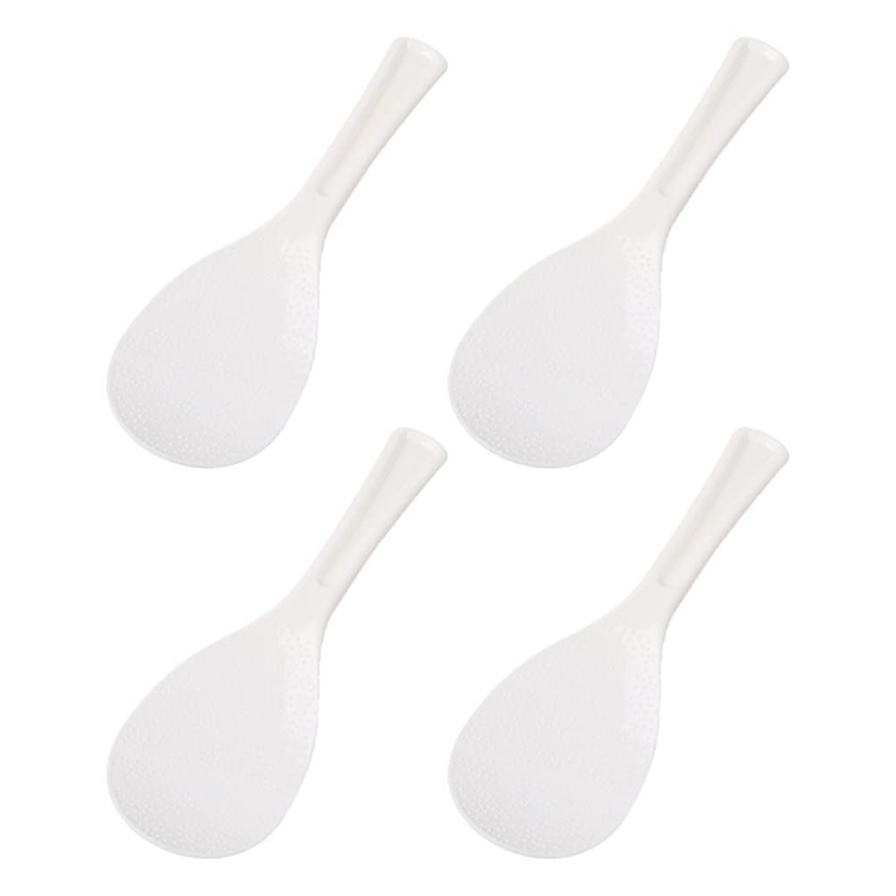 Zerodeko 4-Piece Non-Stick Rice Cooker Spoon Set - Durable Kitchen Utensils for Rice Scooping, Serving & Cooking - Perfect for Home, Restaurant & Meal Prep - BPA-Free Rice Paddles & Spatulas for Easy Rice Removal & Stirring