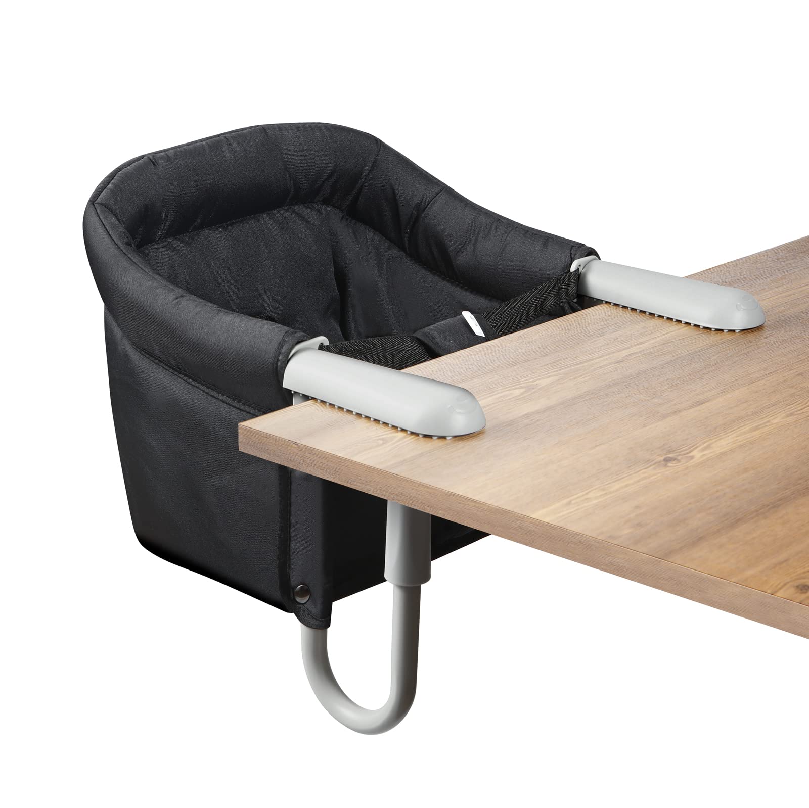 PandaEar Portable Baby High Chair - Travel Hook On Dining Booster Seat for Infants & Toddlers | Clip On Table Chair for Safe & Comfortable Feeding at Home, Restaurants, or Outdoor Picnics (Black)