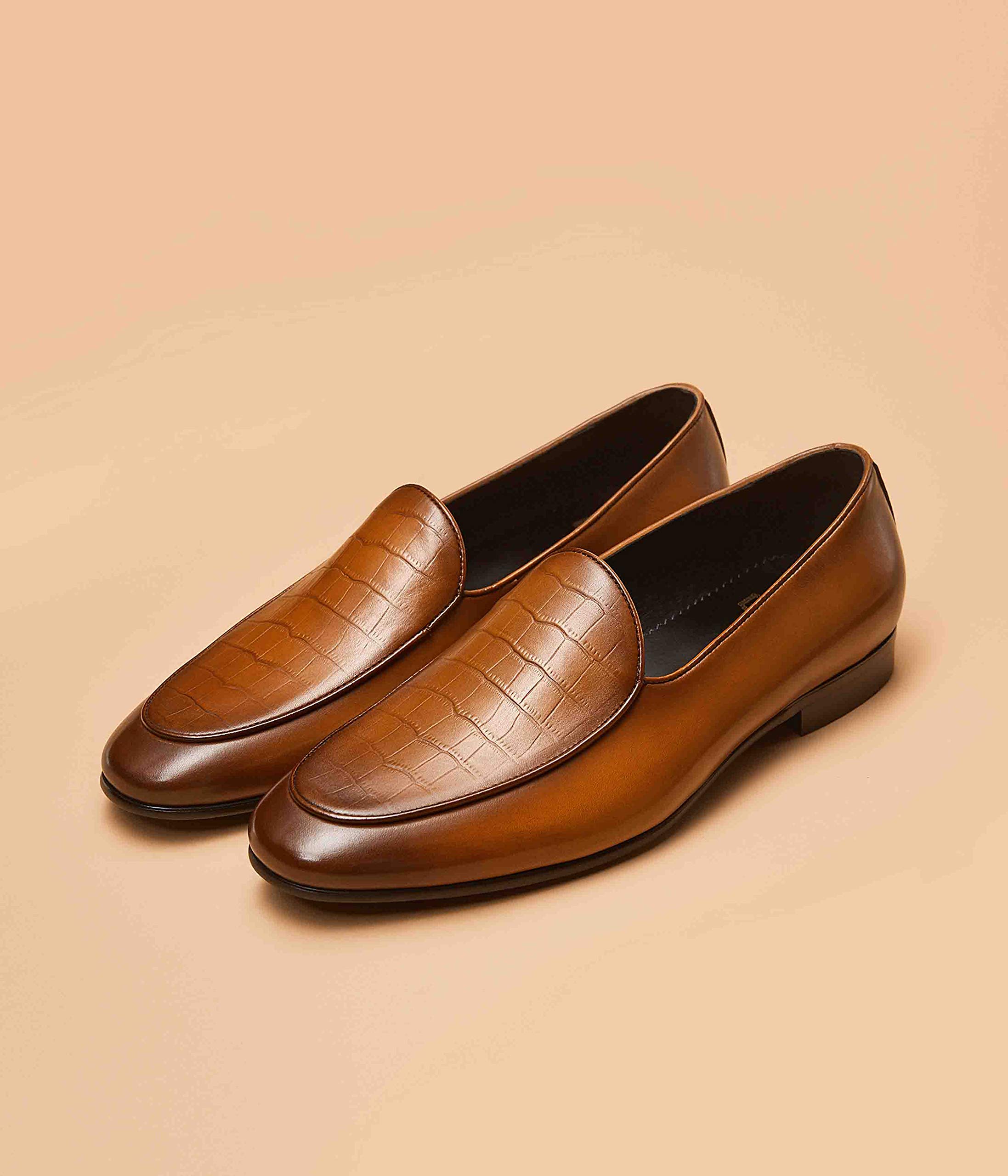GIFENNSE Men's Slip-On Loafers - Genuine Leather Dress Shoes for Business & Formal Occasions - Comfortable Office Work Shoes for Men