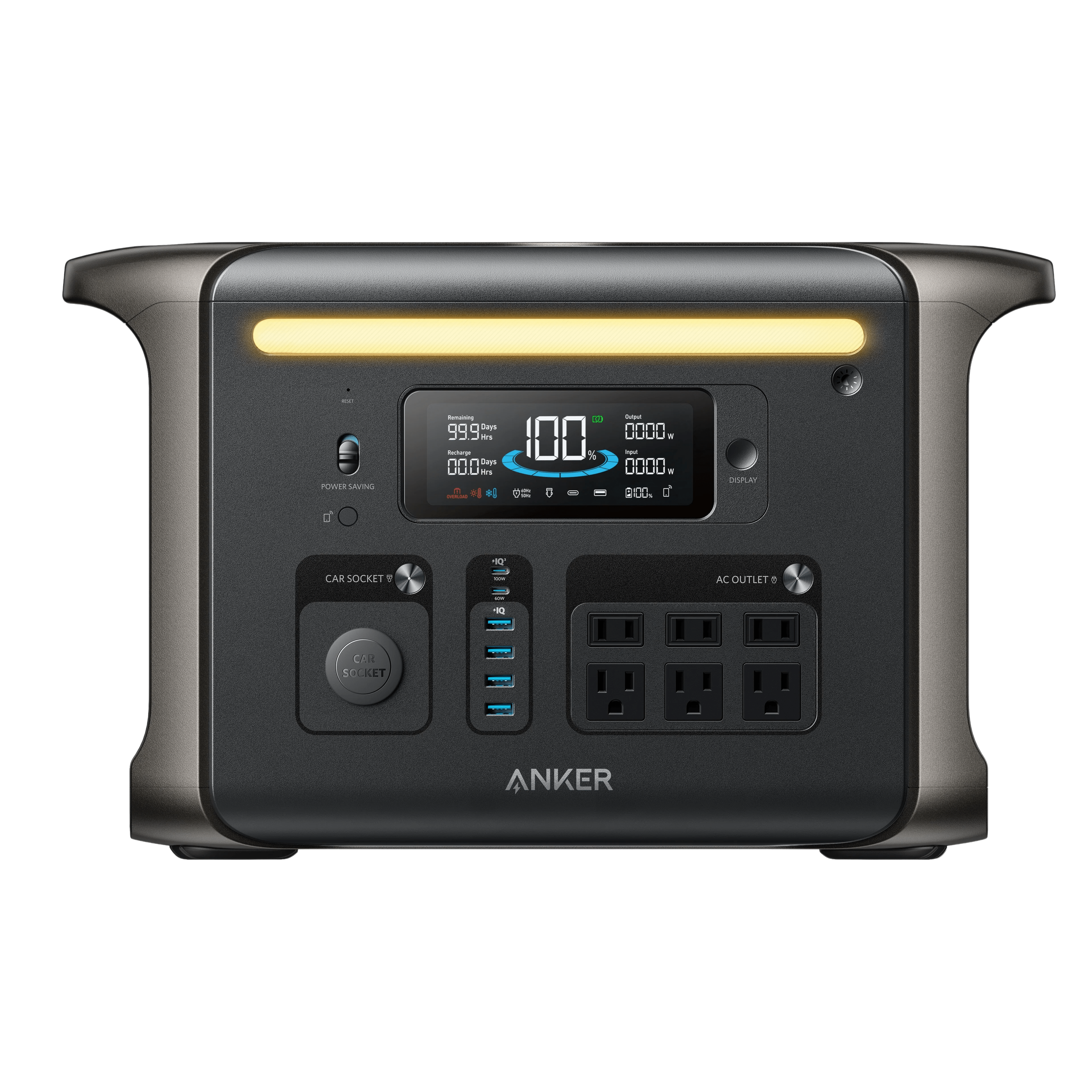 Anker SOLIX F1500 1536Wh 1800W Portable Power Station with WiFi Remote Control | Backup Power for Home, Camping, RV & Outdoor Adventures