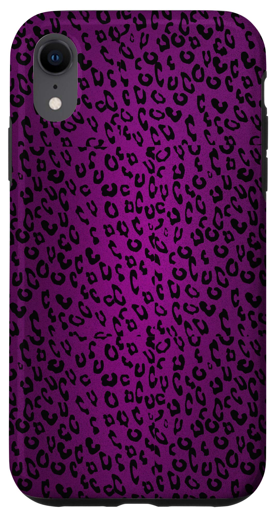 iPhone XR Cute Purple Leopard Print Case for Women - Shockproof Protective Phone Cover with Cheetah Design - Perfect for Everyday Use, Travel & Fashion Accessory