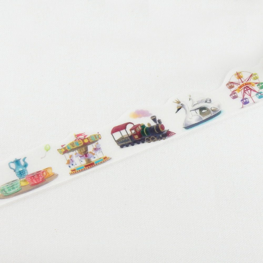 Amusement Park Washi Tape - Yano Design Decorative Paper Tape for Scrapbooking, Journaling, DIY Crafts & Gift Wrapping